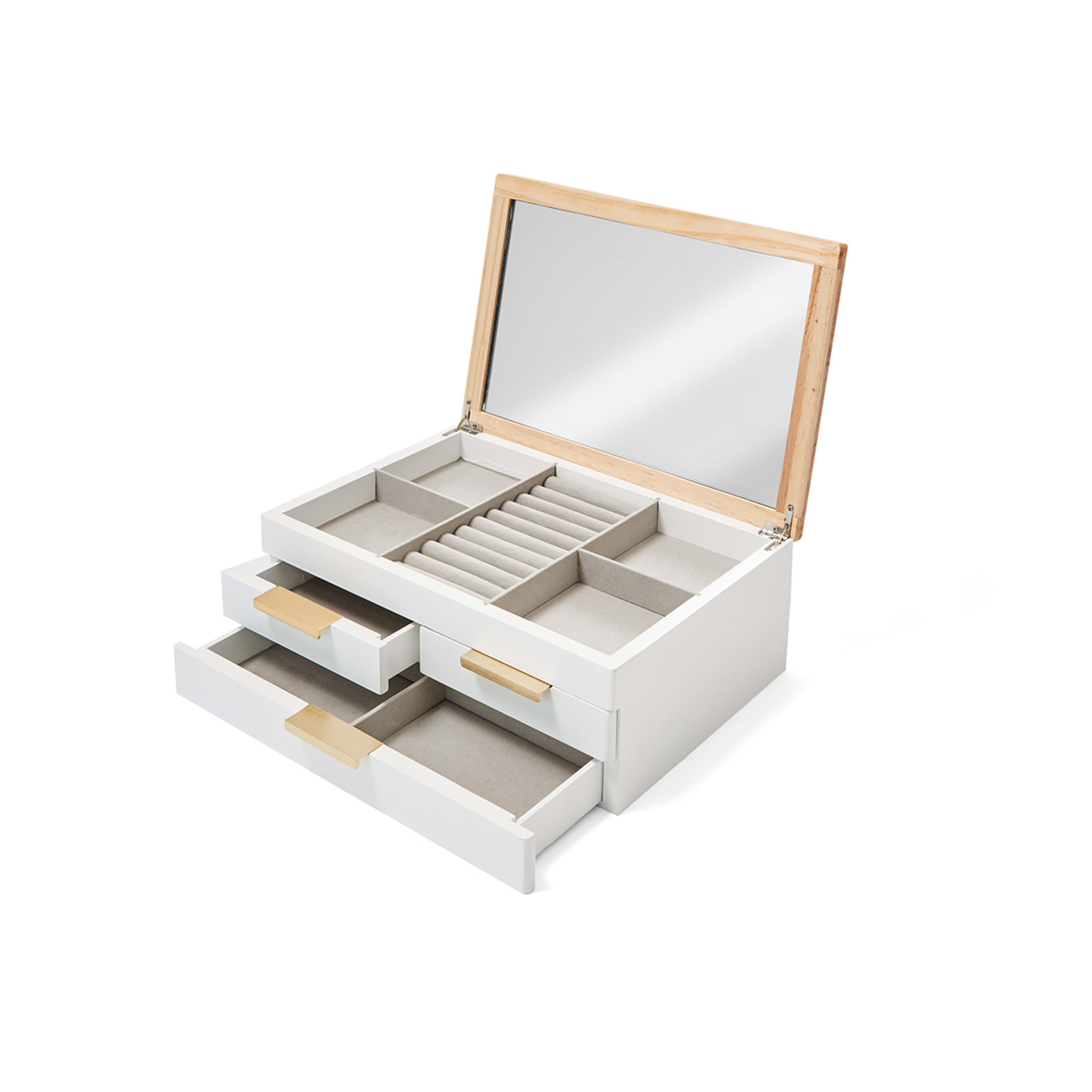 3 Tier Oak Look Jewellery Box Kmart