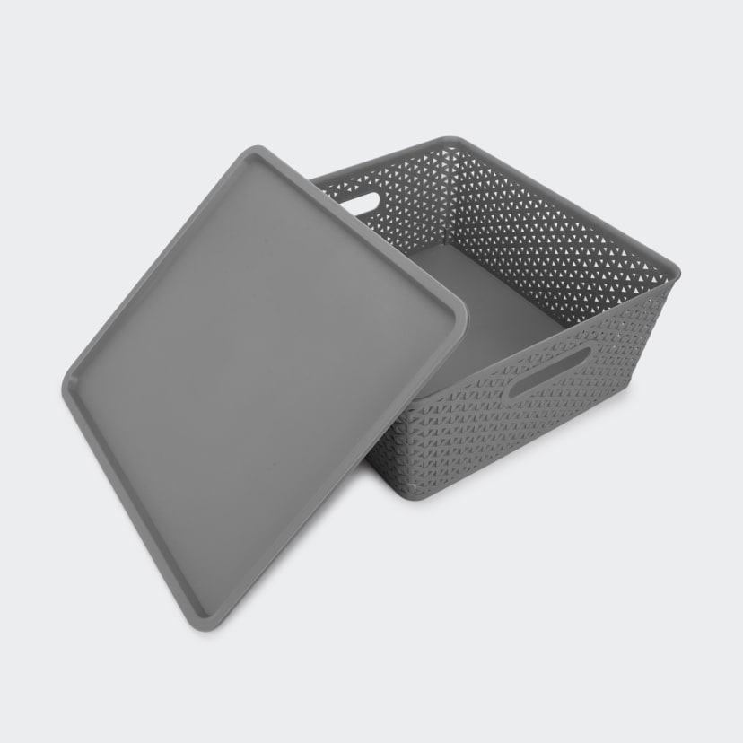 Storage Container with Lid Flat, Grey Kmart