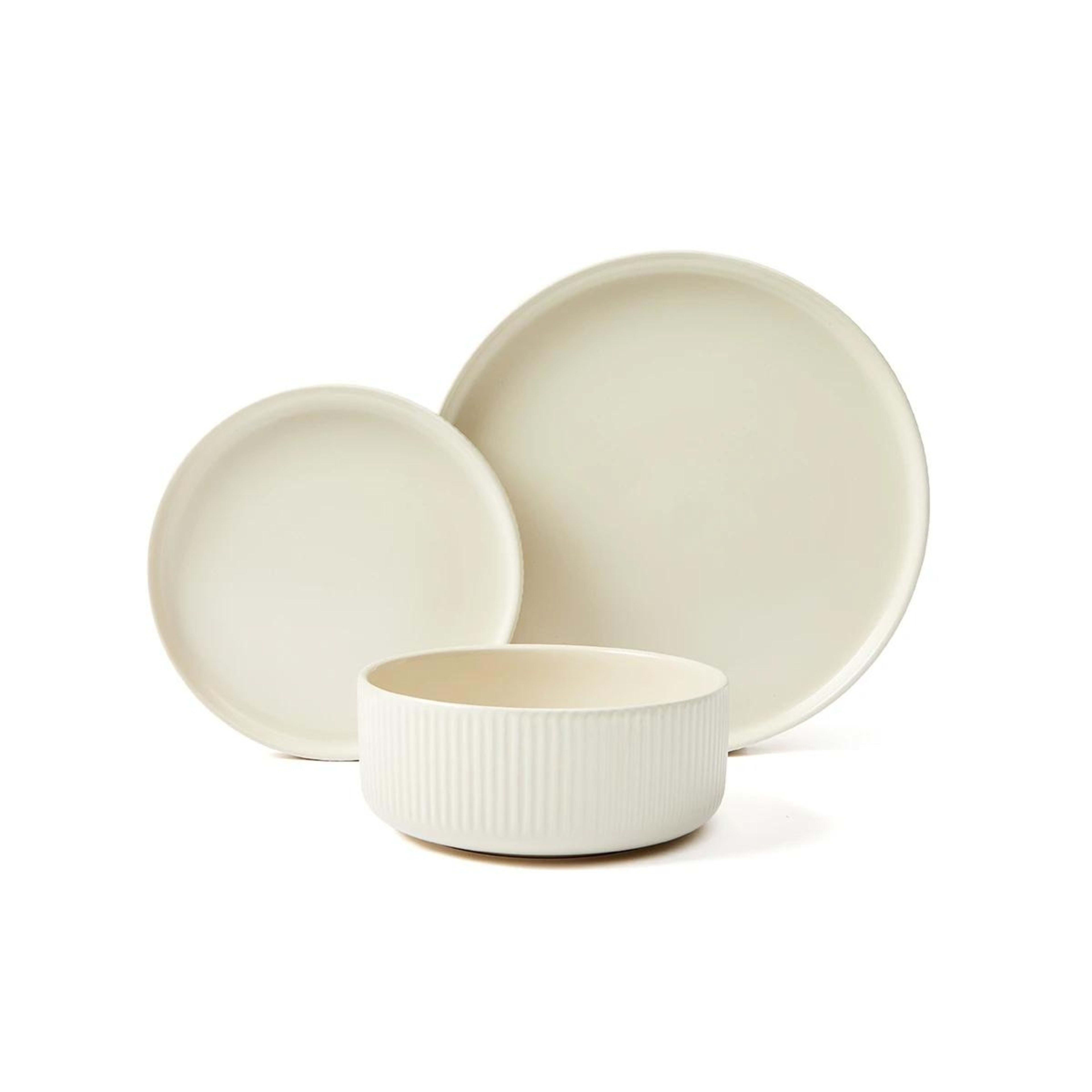 1 Taupe Linear 12 Piece Dinner Set