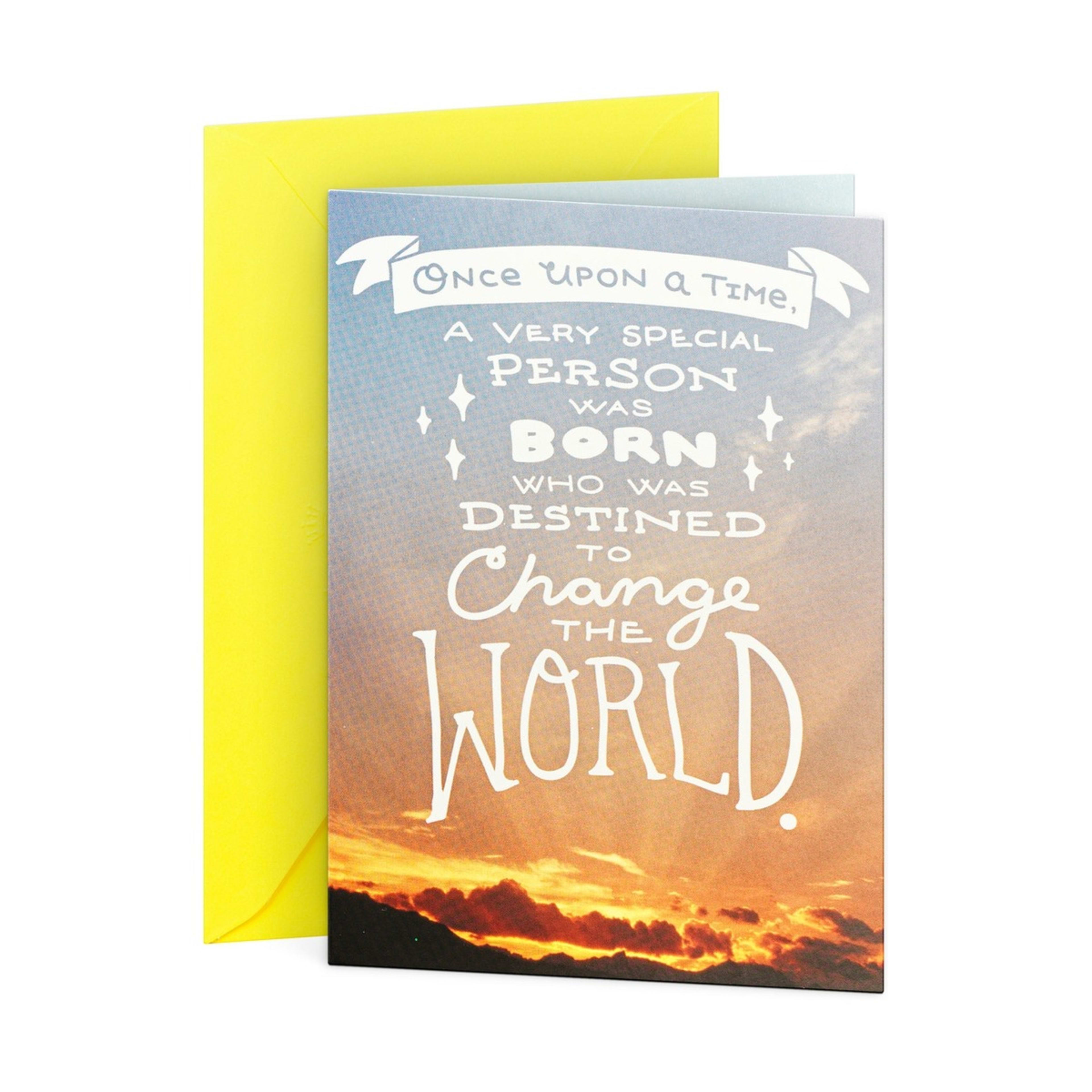 1 Hallmark Birthday Card - Change the World