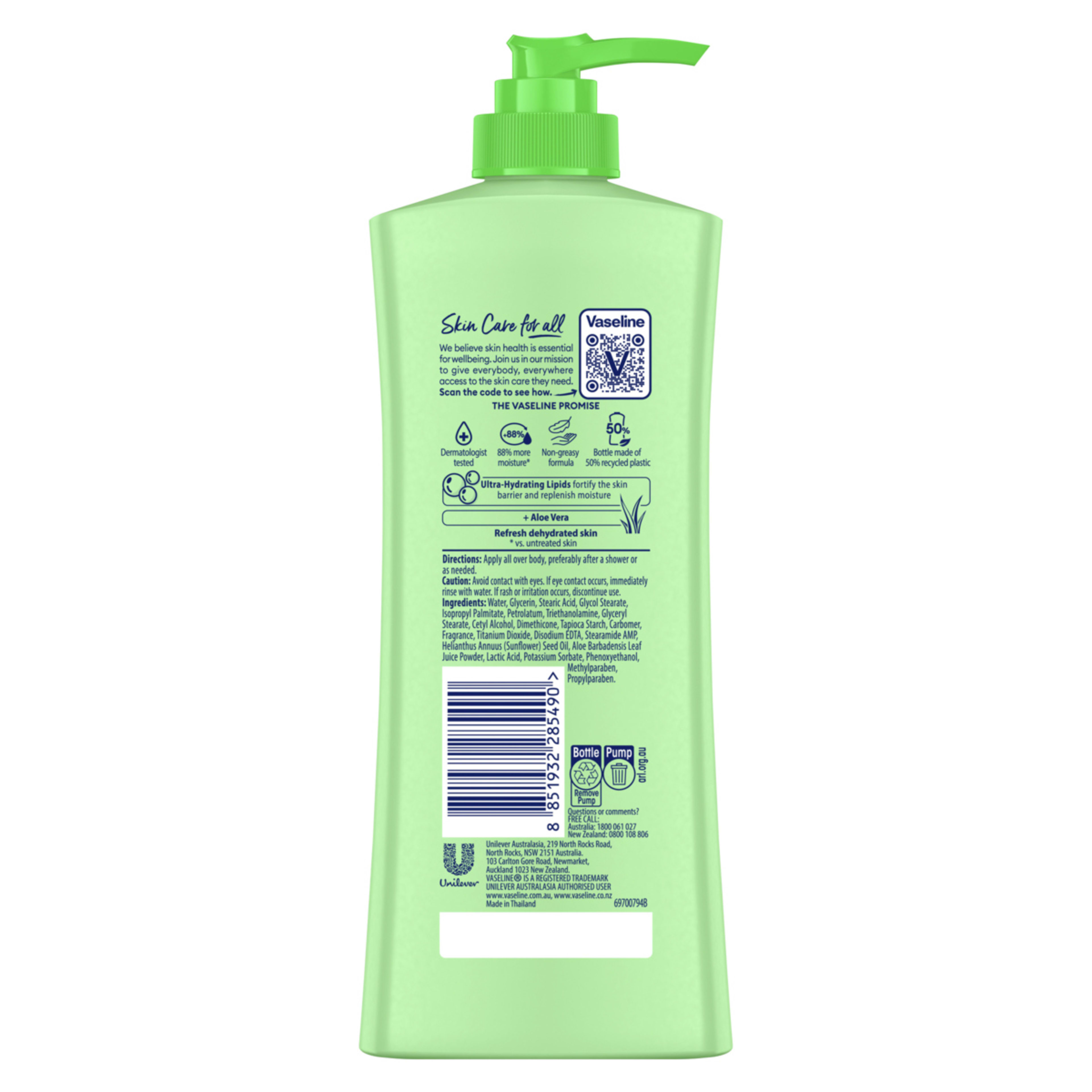 Vaseline Aloe Soothe Intensive Care Body Lotion 400ml Kmart