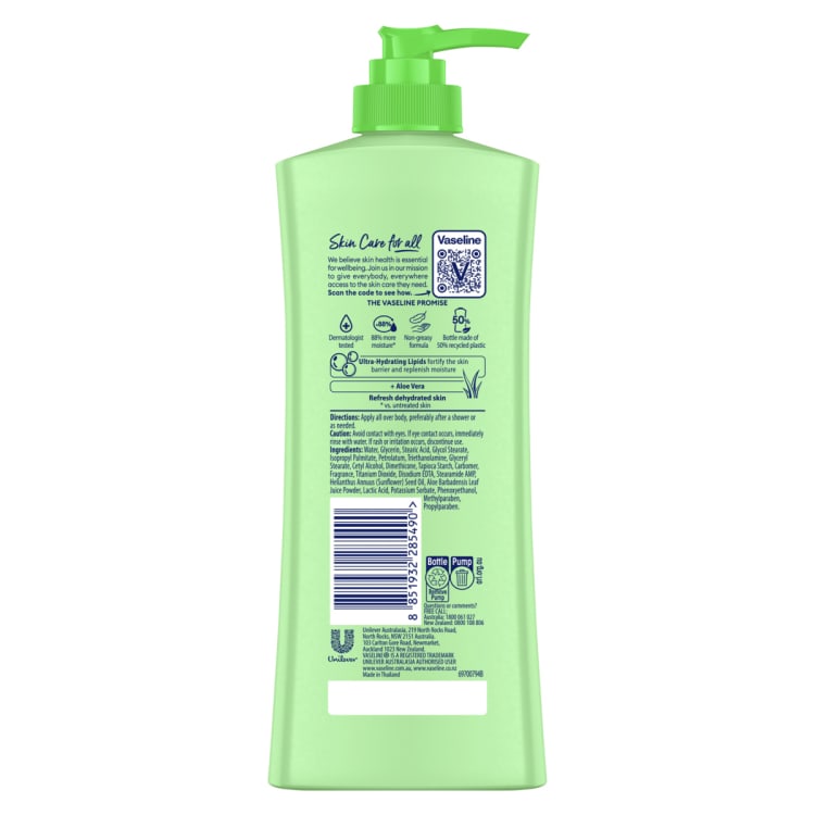 Vaseline Aloe Soothe Intensive Care Body Lotion 400ml Kmart