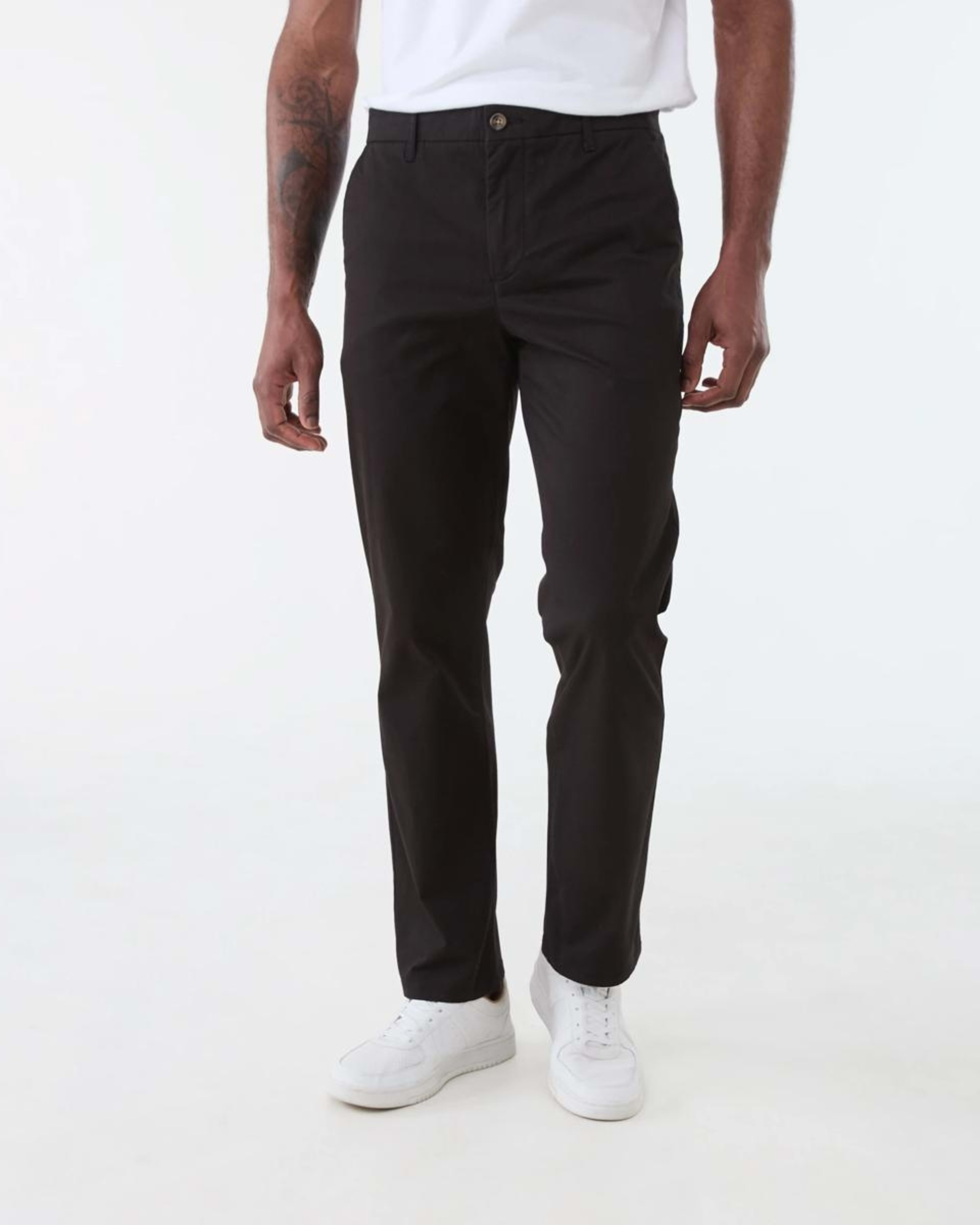 1 Straight Casual Chino Pants BLACK