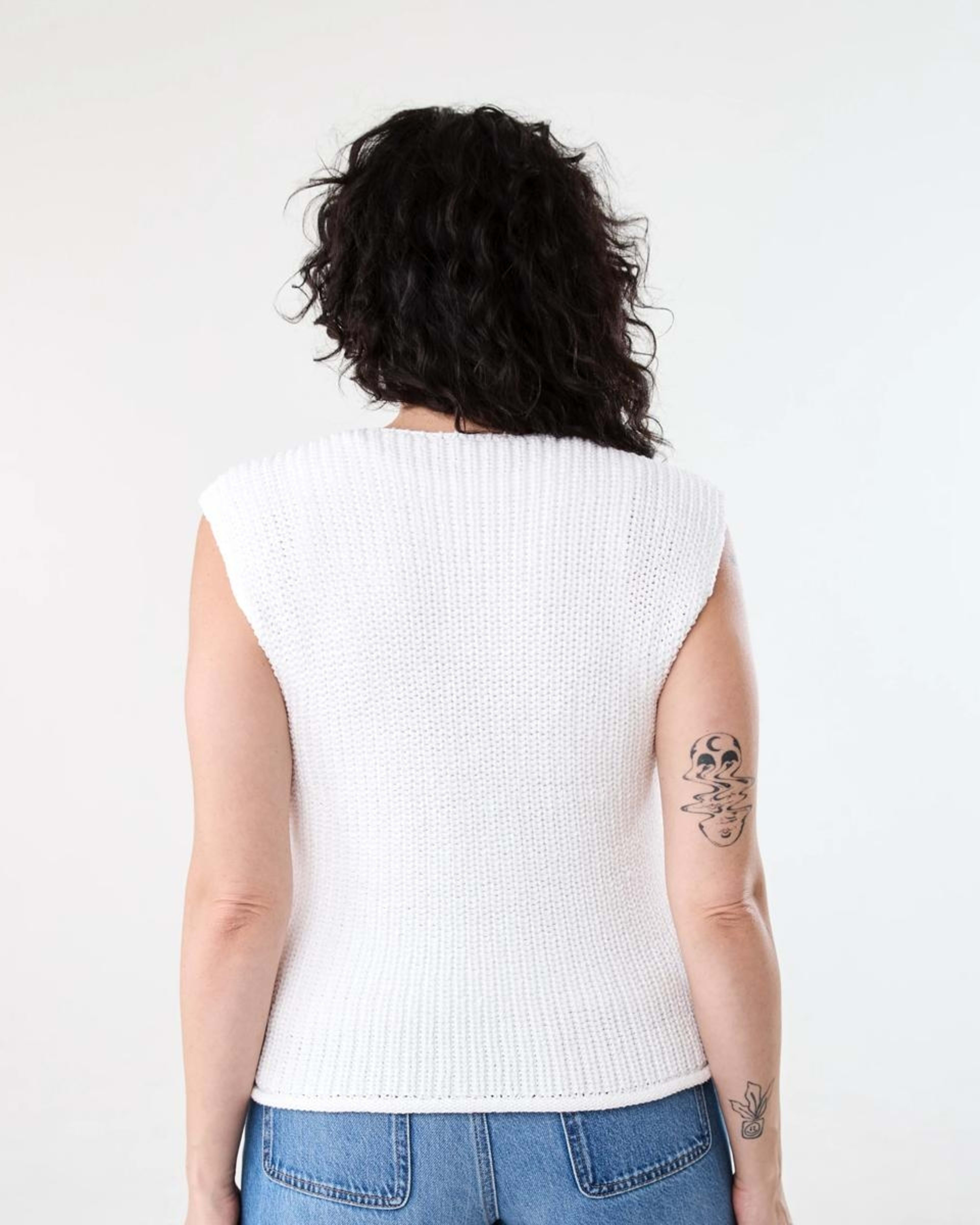 3 Fisherman Rib Vest WHITE, 3 of 6