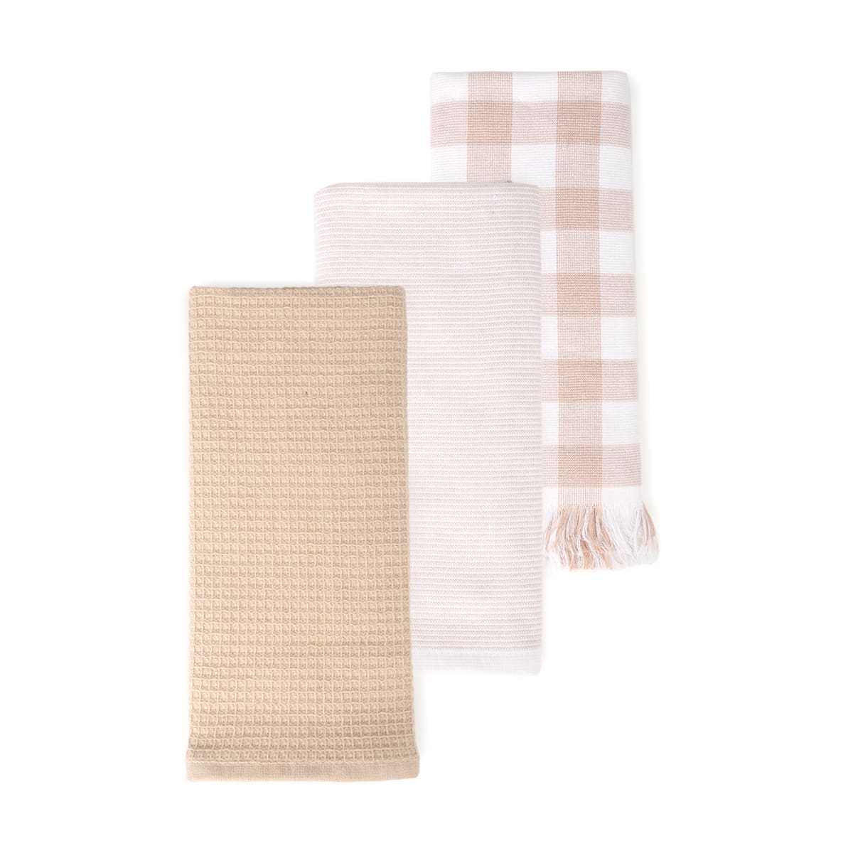 Kmart 3 Pack Natural Check Tea Towels PriceGrabber