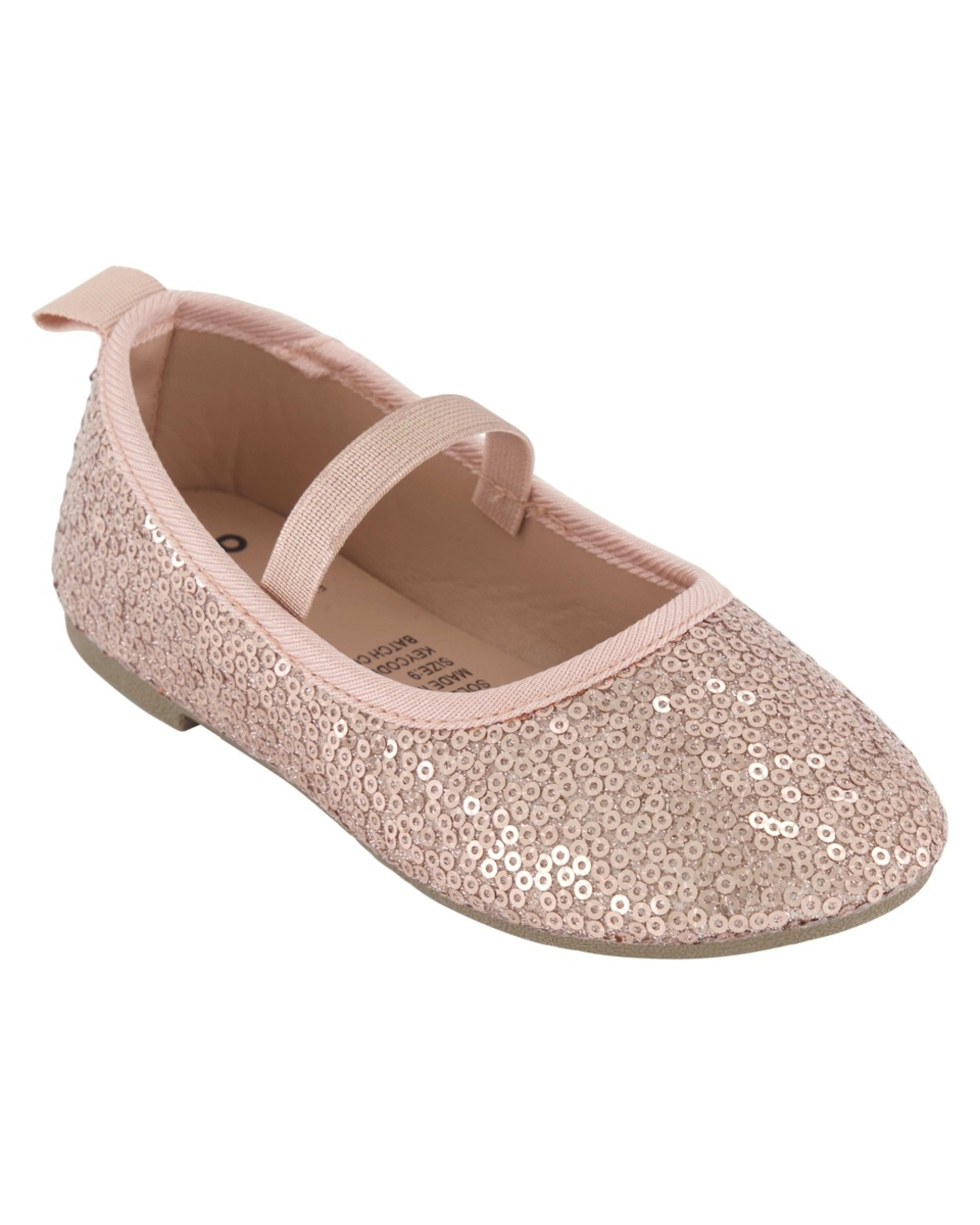 1 Junior Sequin Flats ROSEGOLD SEQUIN