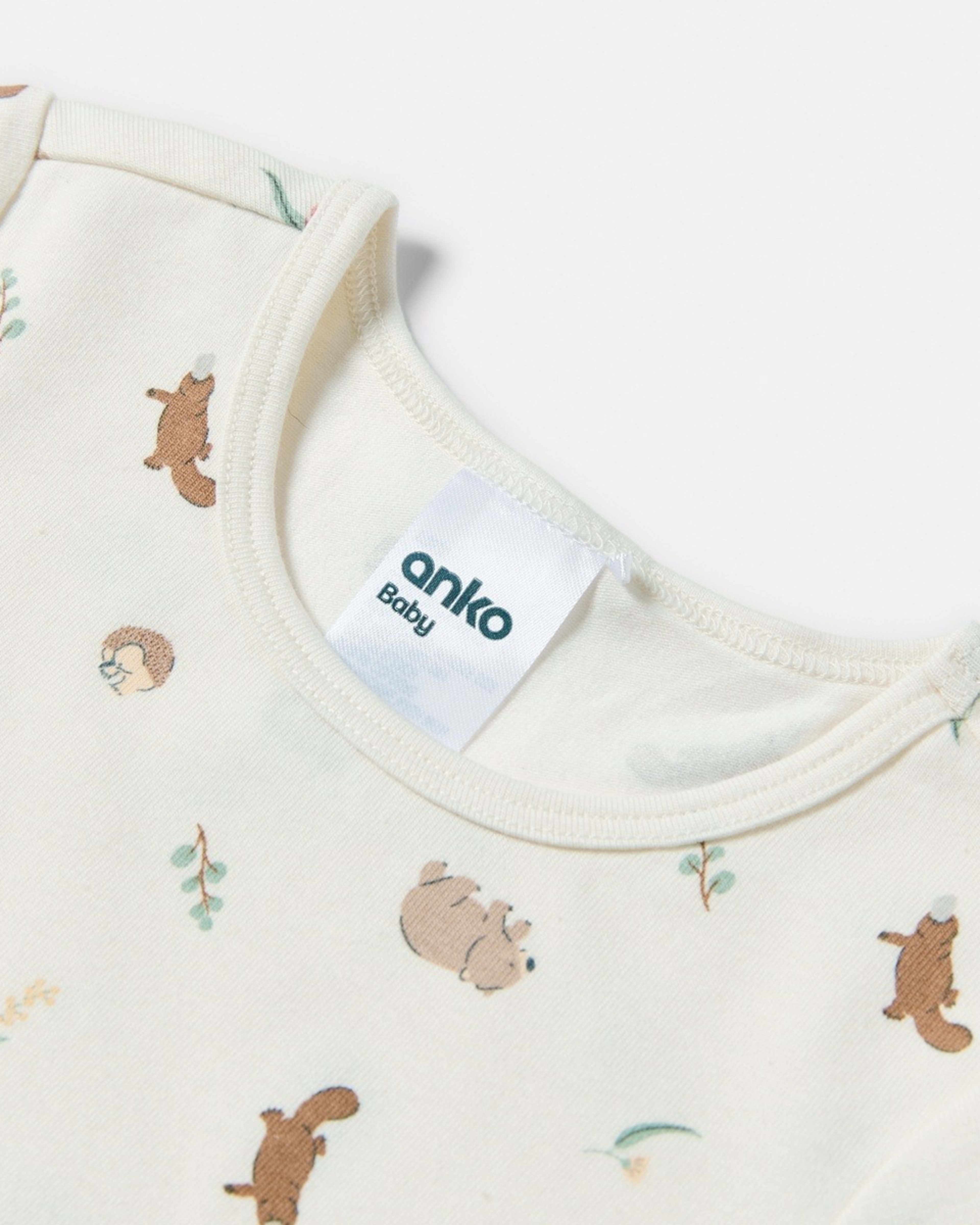8 3 Pack Short Sleeve Print Bodysuits TAN WOMBAT, 8 of 8