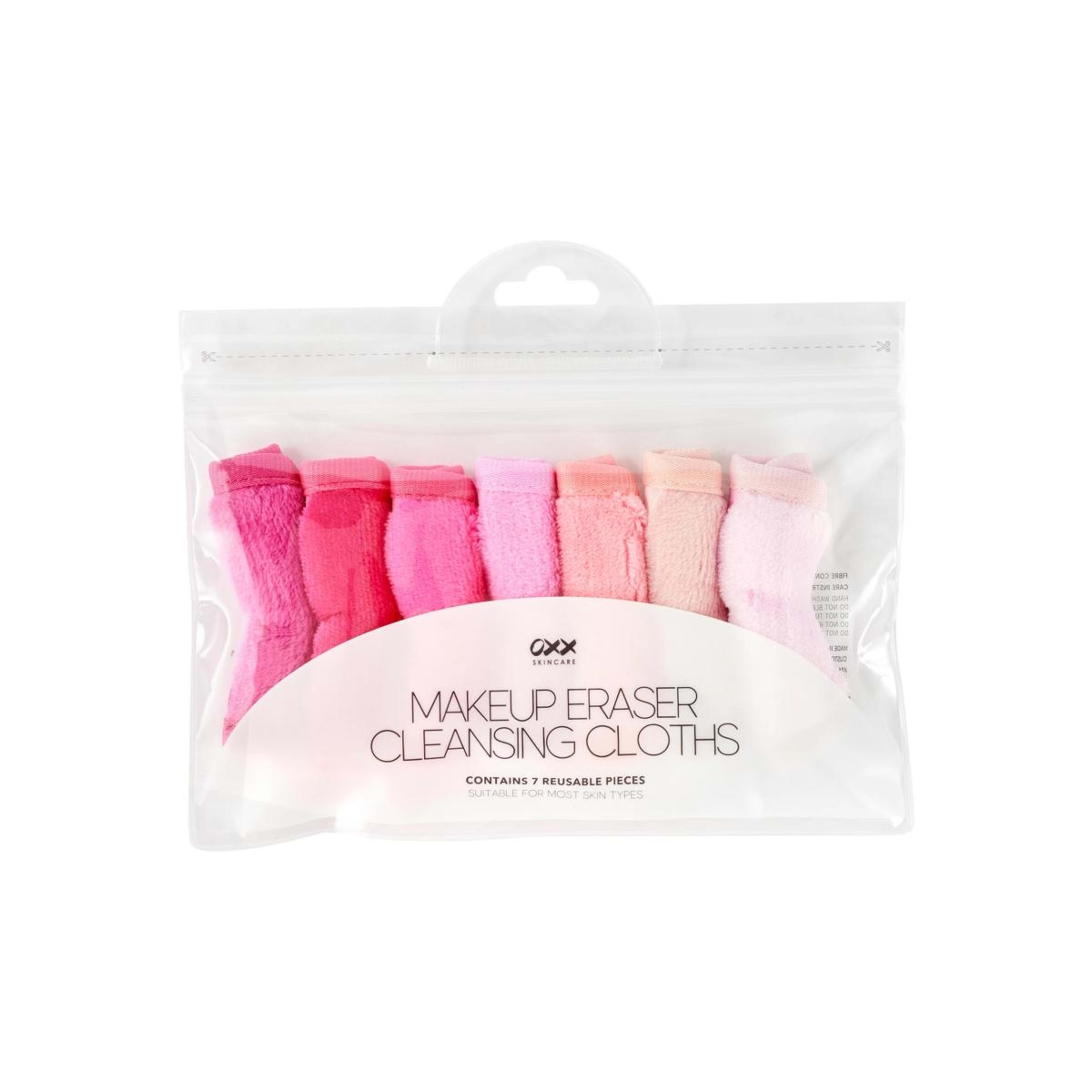1 OXX Skincare 7 Pack Makeup Eraser Cleansing Cloth - Pink, 1 of 6