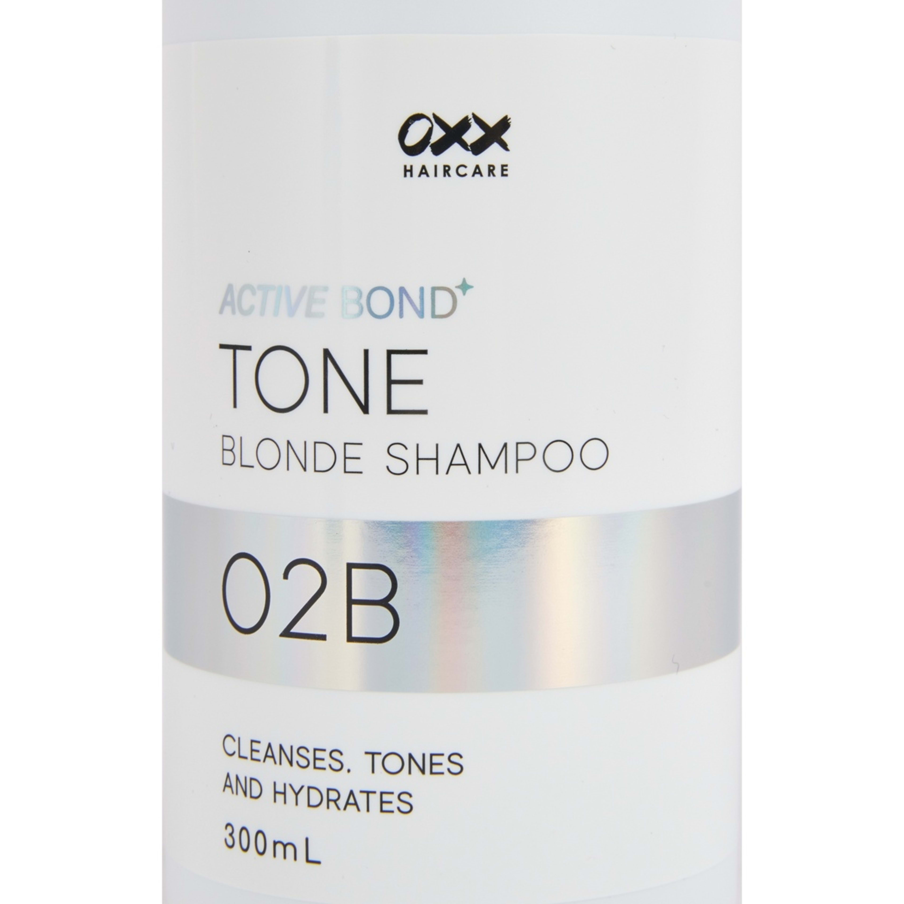 4 OXX Haircare Active Bond+ 02B Tone Blonde Shampoo 300ml, 4 of 4