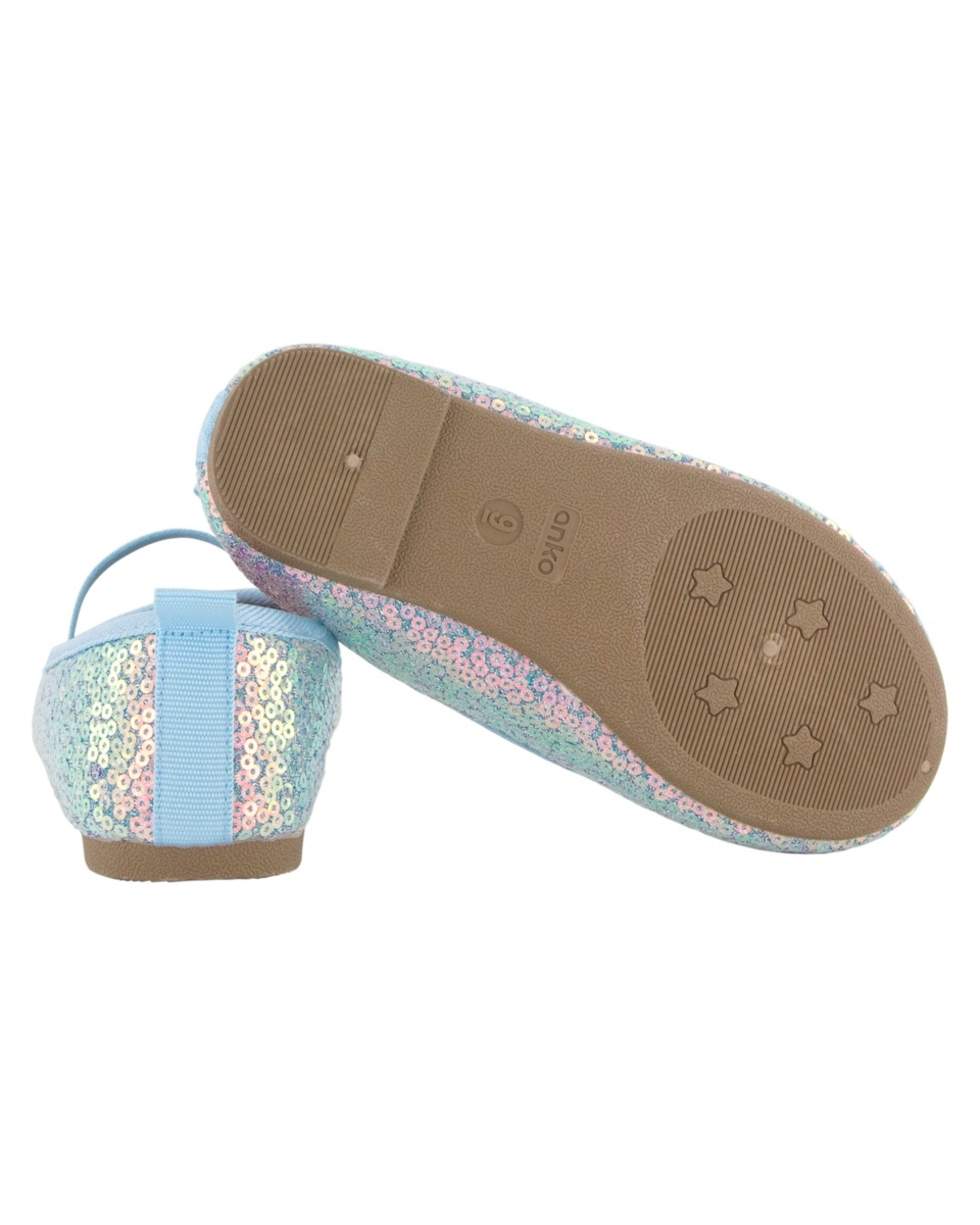5 Junior Sequin Flats AQUA SEQUIN, 5 of 5