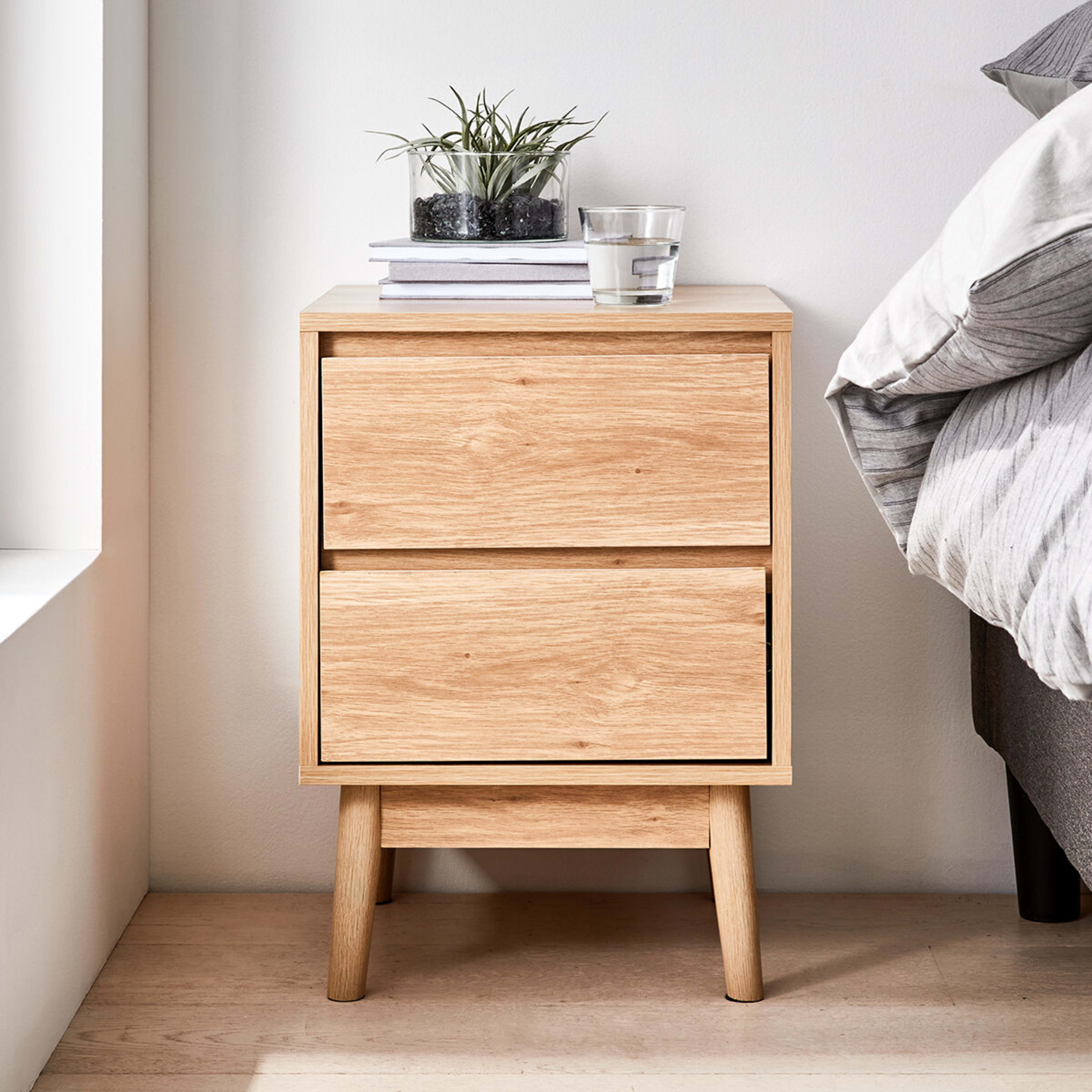 1 Thorne 2 Drawer Bedside Table
