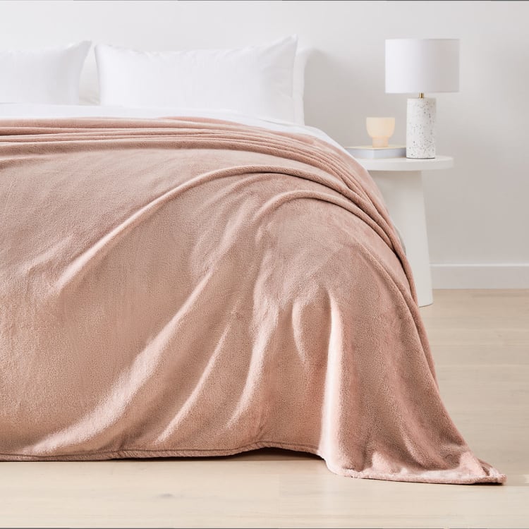 Soft Touch Blanket Double/Queen Bed, Musk Kmart