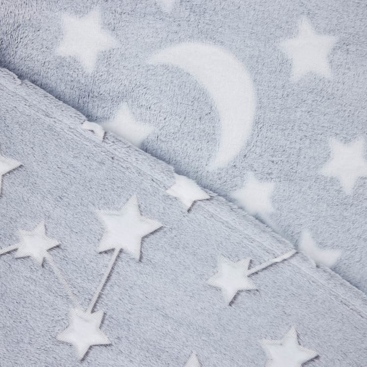 Stars Glow in the Dark Blanket Grey Kmart