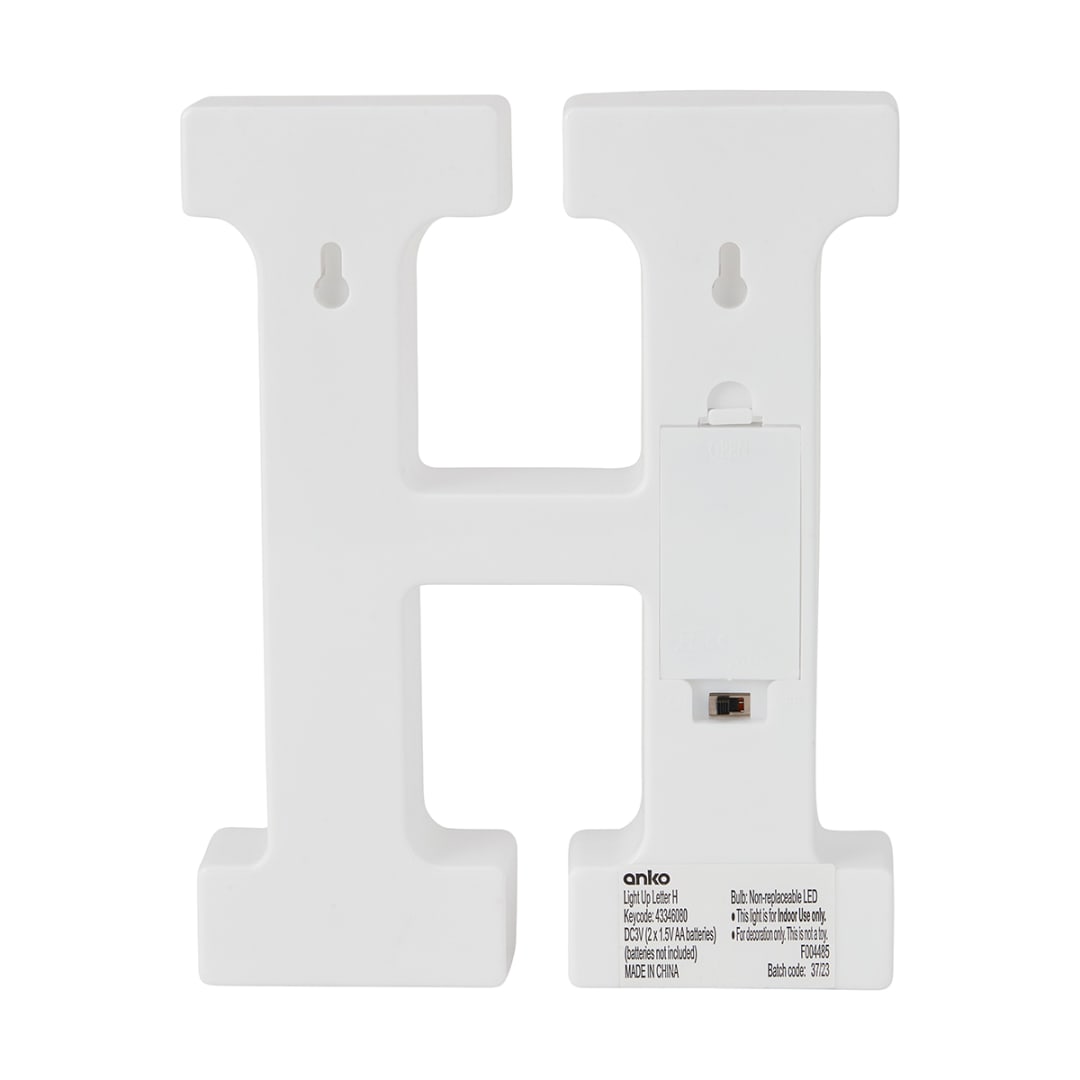 Light Up Letter H Kmart