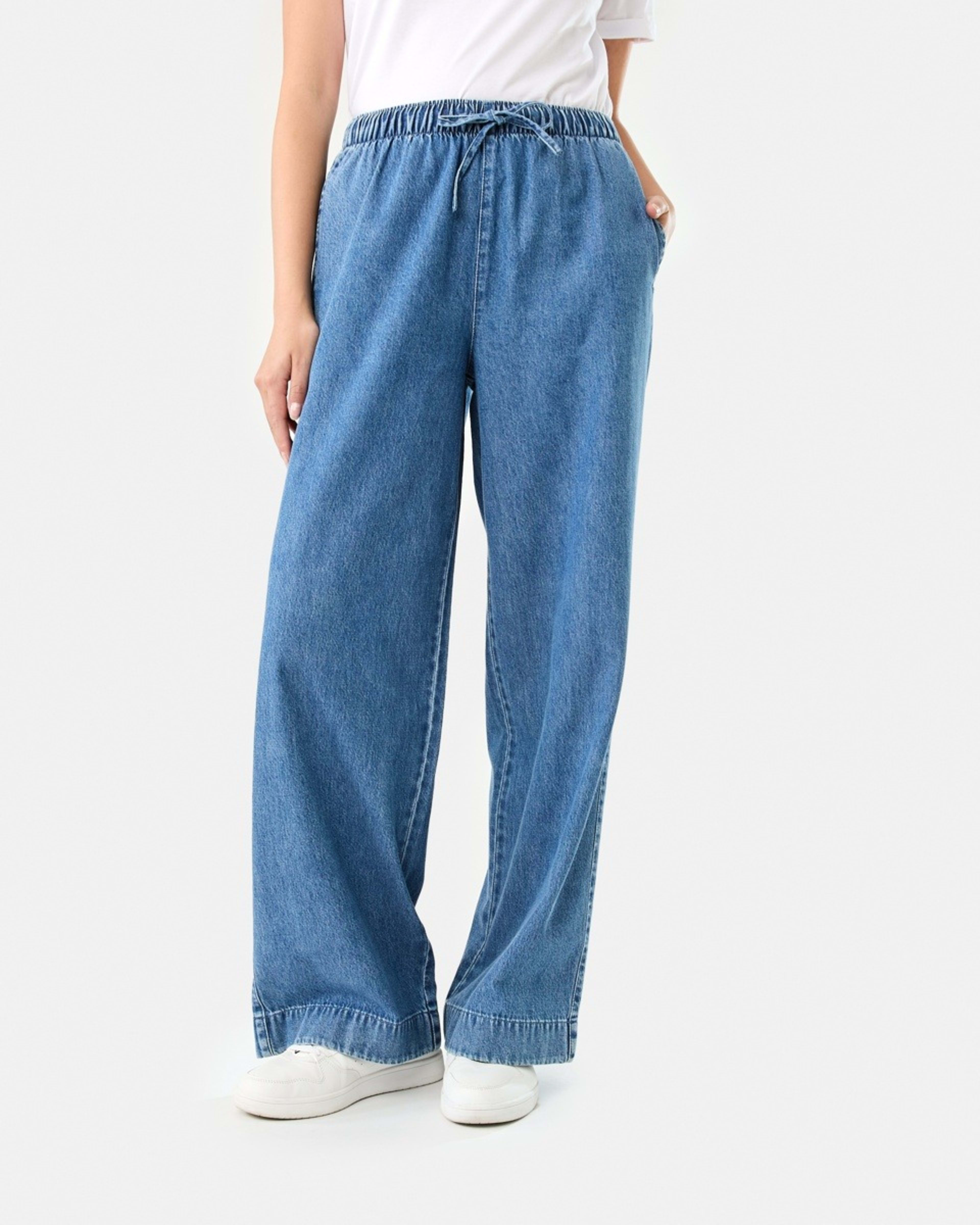 1 Comfort Wide Leg Jeans MID WASH