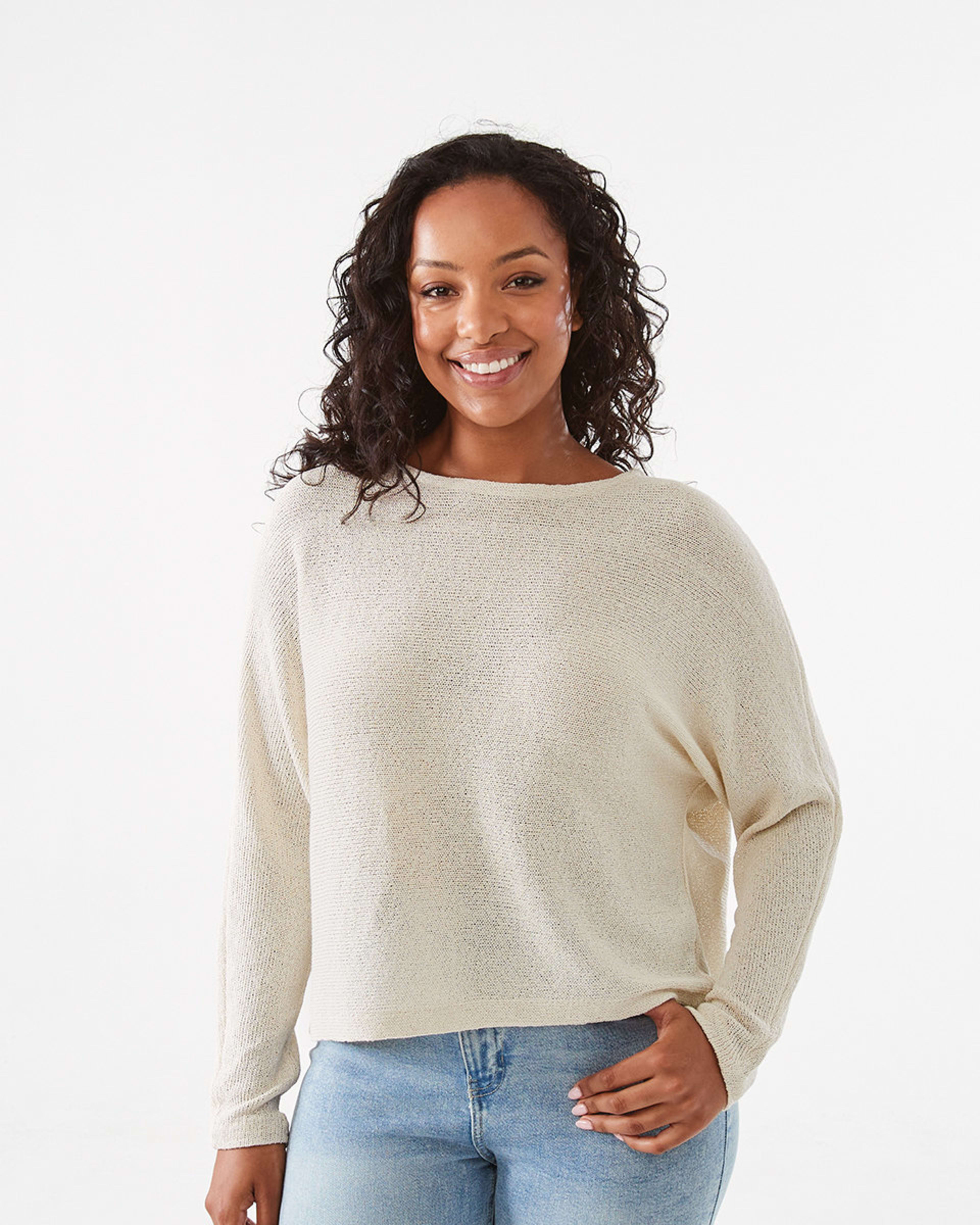 Open Knit Batwing Sleeve Jumper Kmart