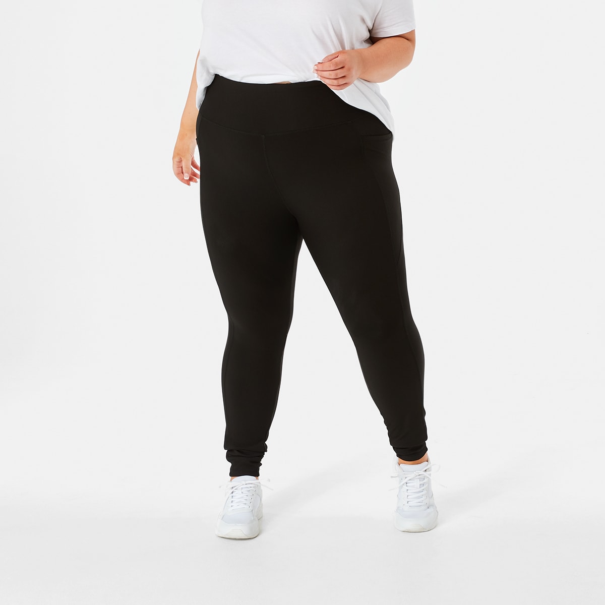 Curve Ribbed Active Leggings - Kmart
