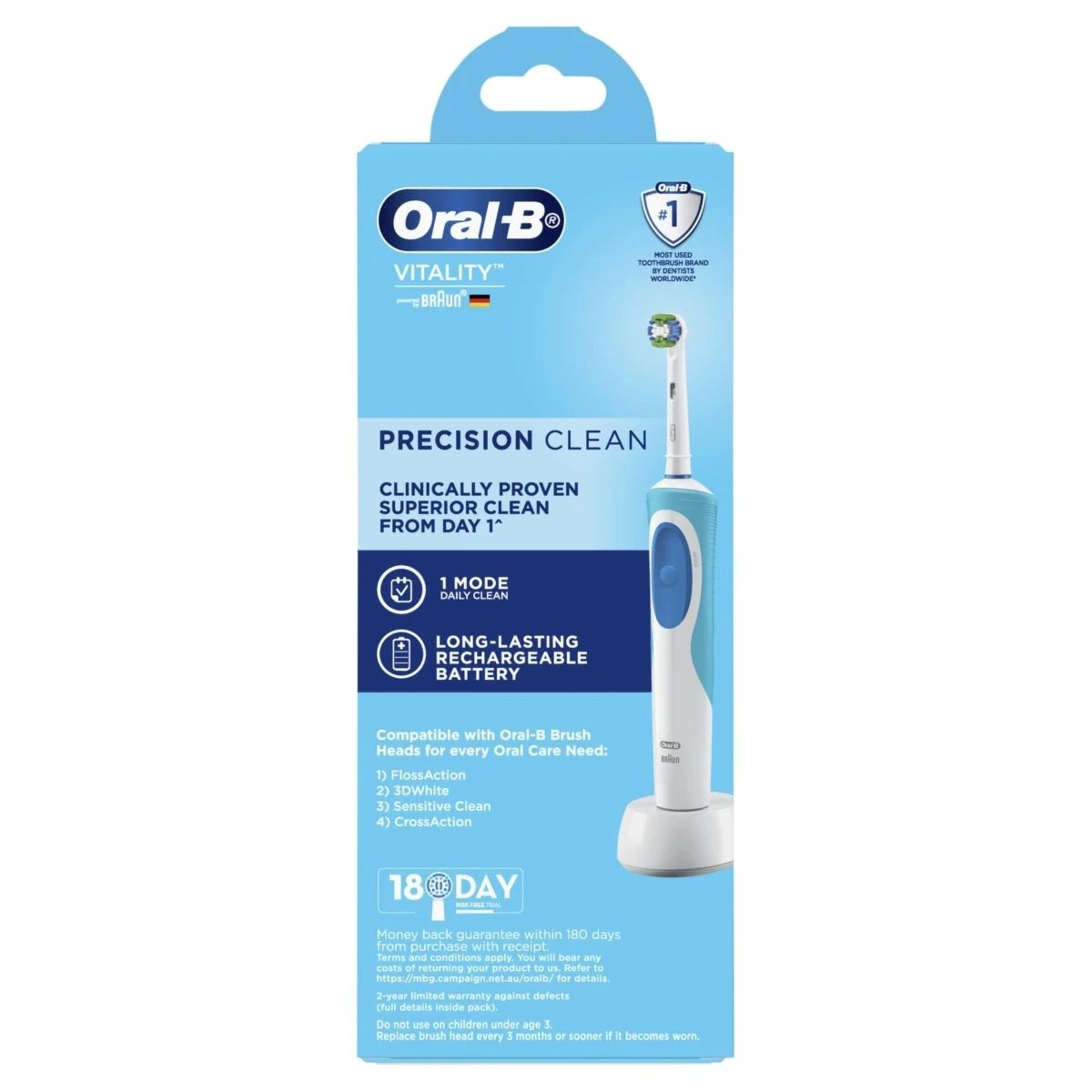 2 Oral-B Vitality Precision Clean Electric Toothbrush, 2 of 10