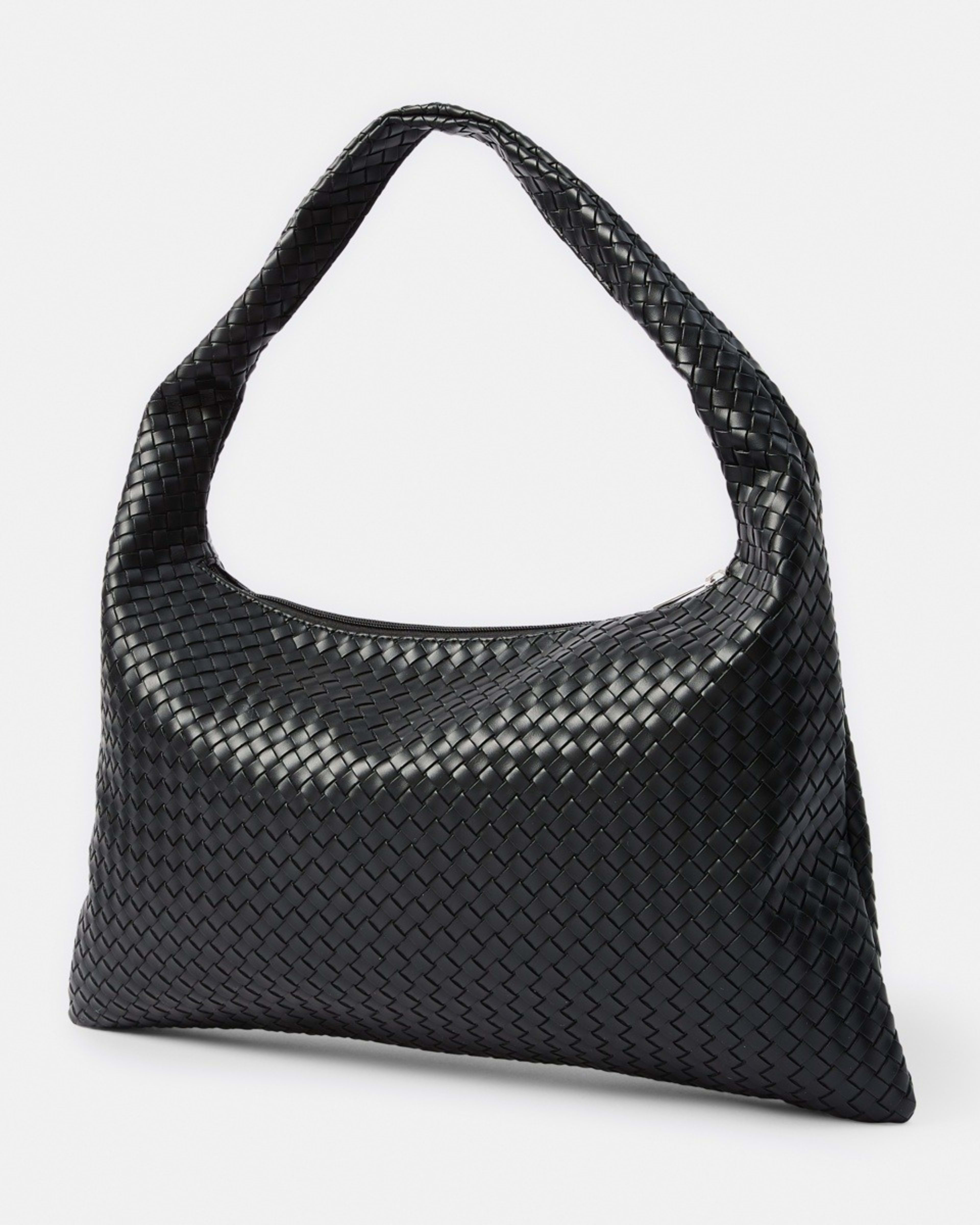 3 Weave Shoulder Bag BLACK, 3 of 11
