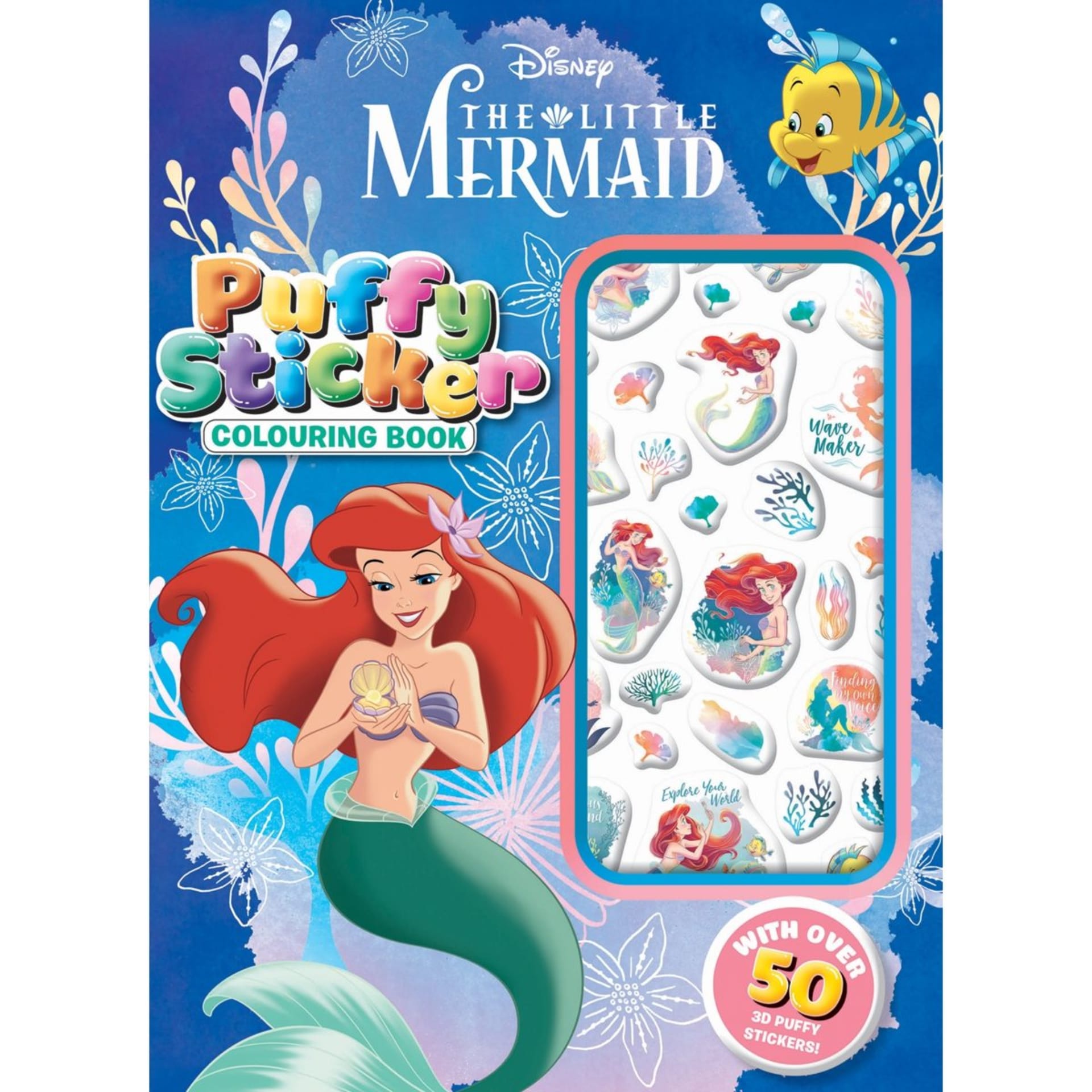 Disney The Little Mermaid Puffy Sticker Colouring Book Kmart