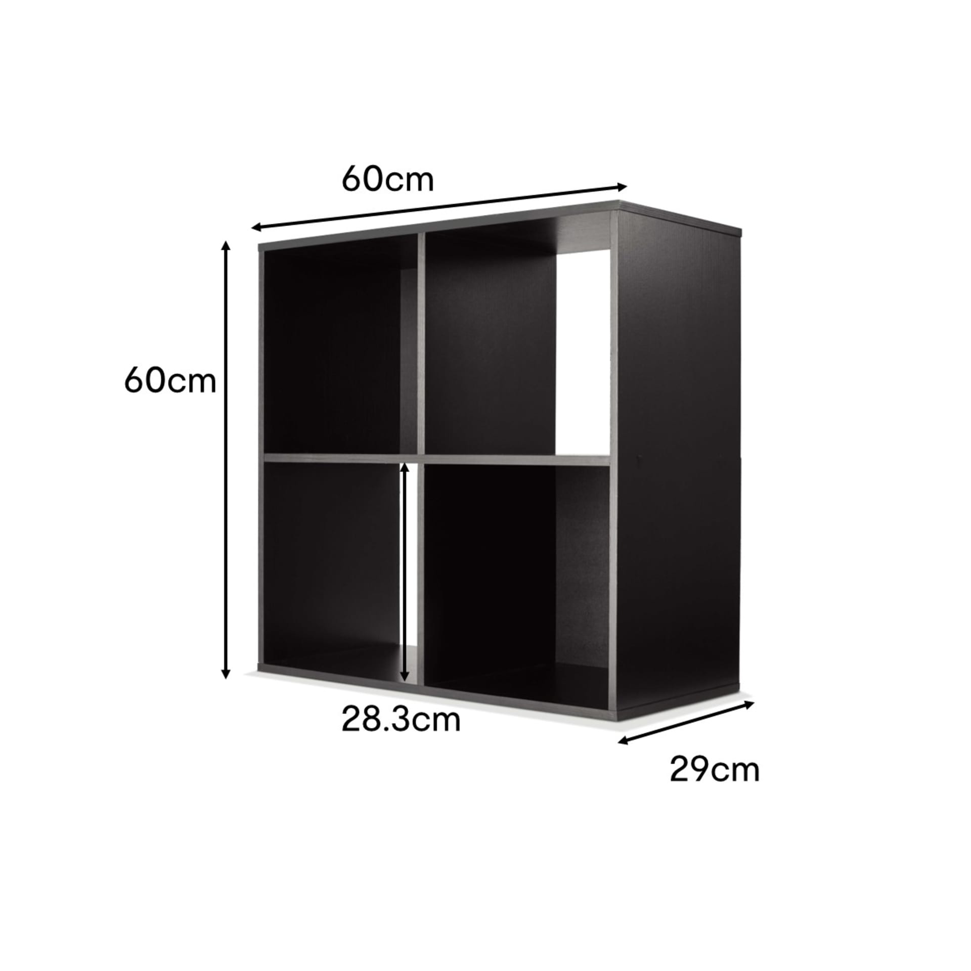 4 Cube Unit Black Kmart