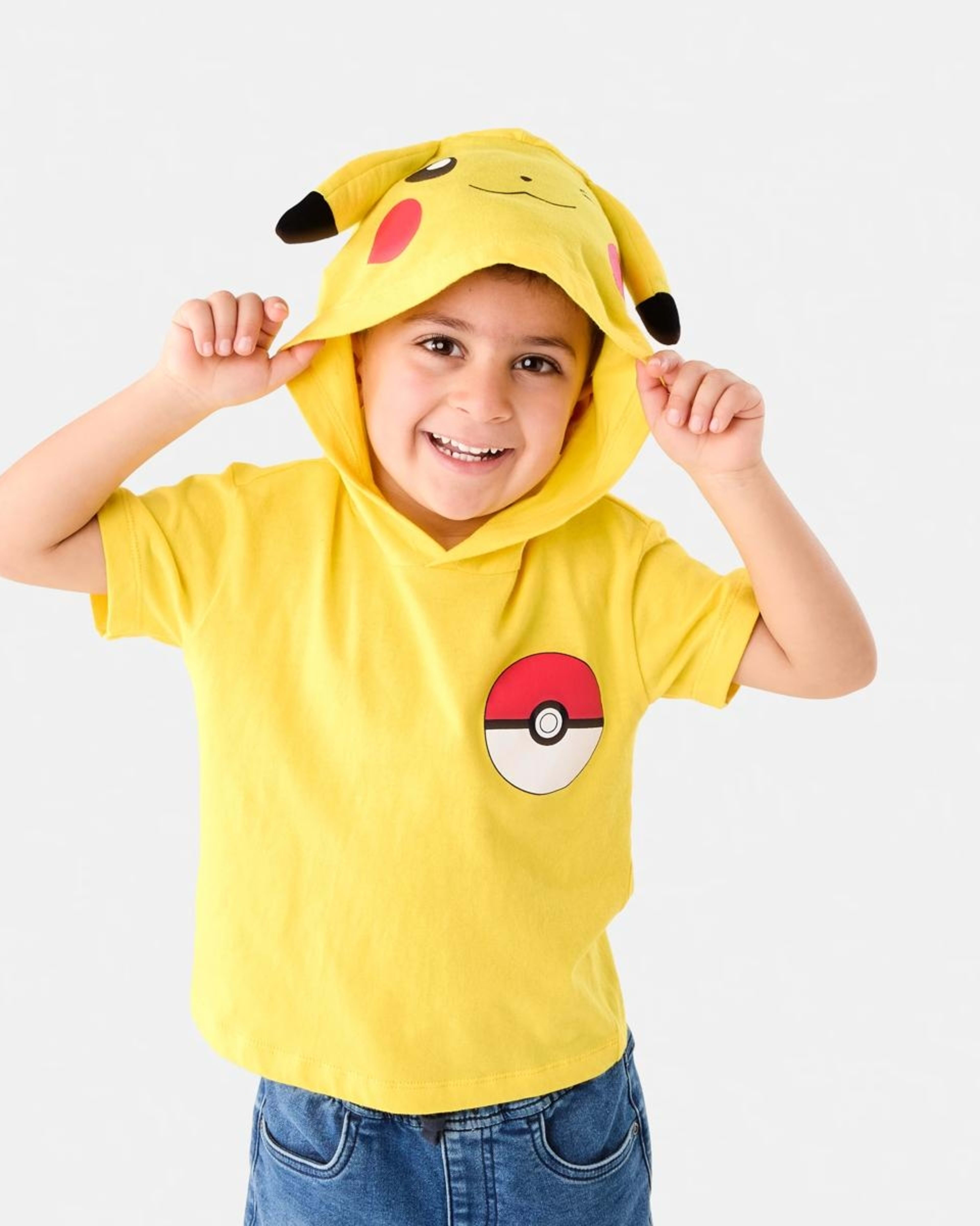 1 Pokemon License Character Hooded T-shirt PIKACHU