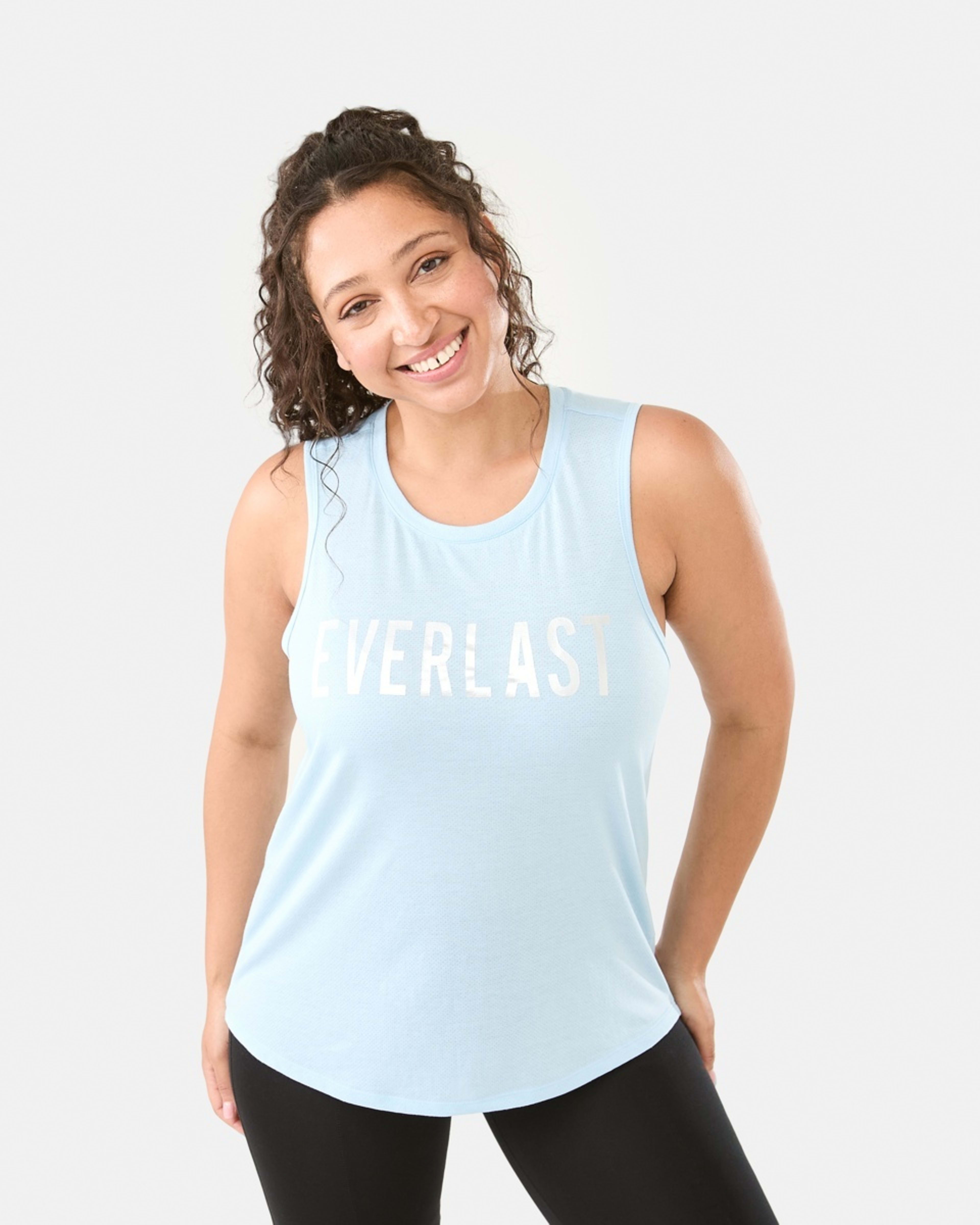 1 Everlast Womens Keyhole Tank EVERLAST POWDER BLUE, 1 of 7