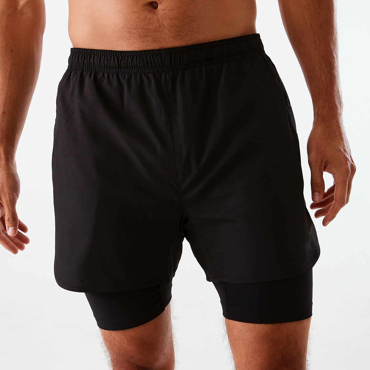 Active Mens Dual Layer Shorts Kmart