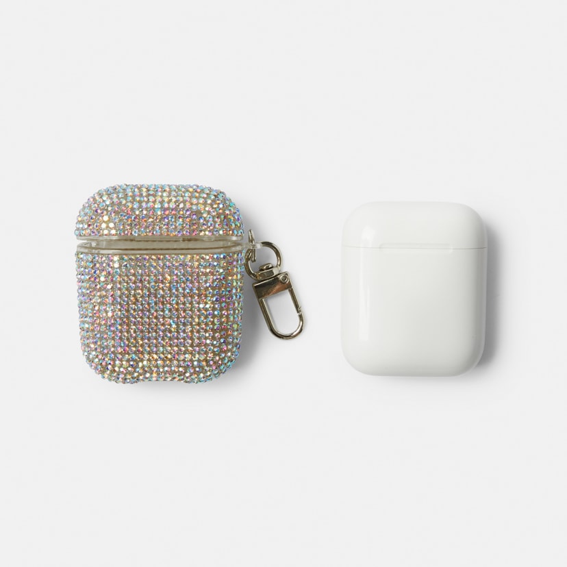 AirPods Case Keyring Iridescent Bling Kmart