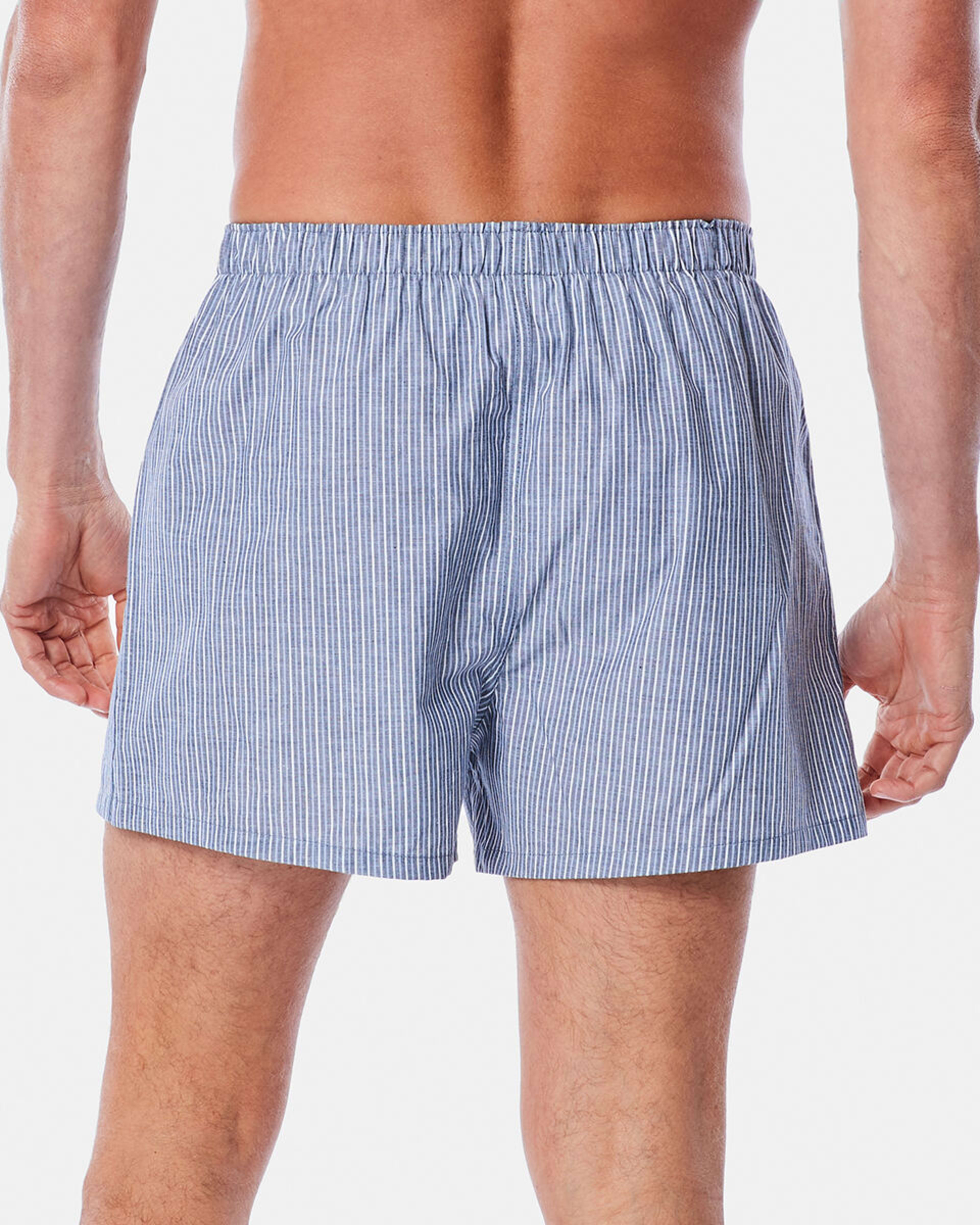 6 3 Pack Alpha Classic Woven Boxers Bluestripe, 6 of 8