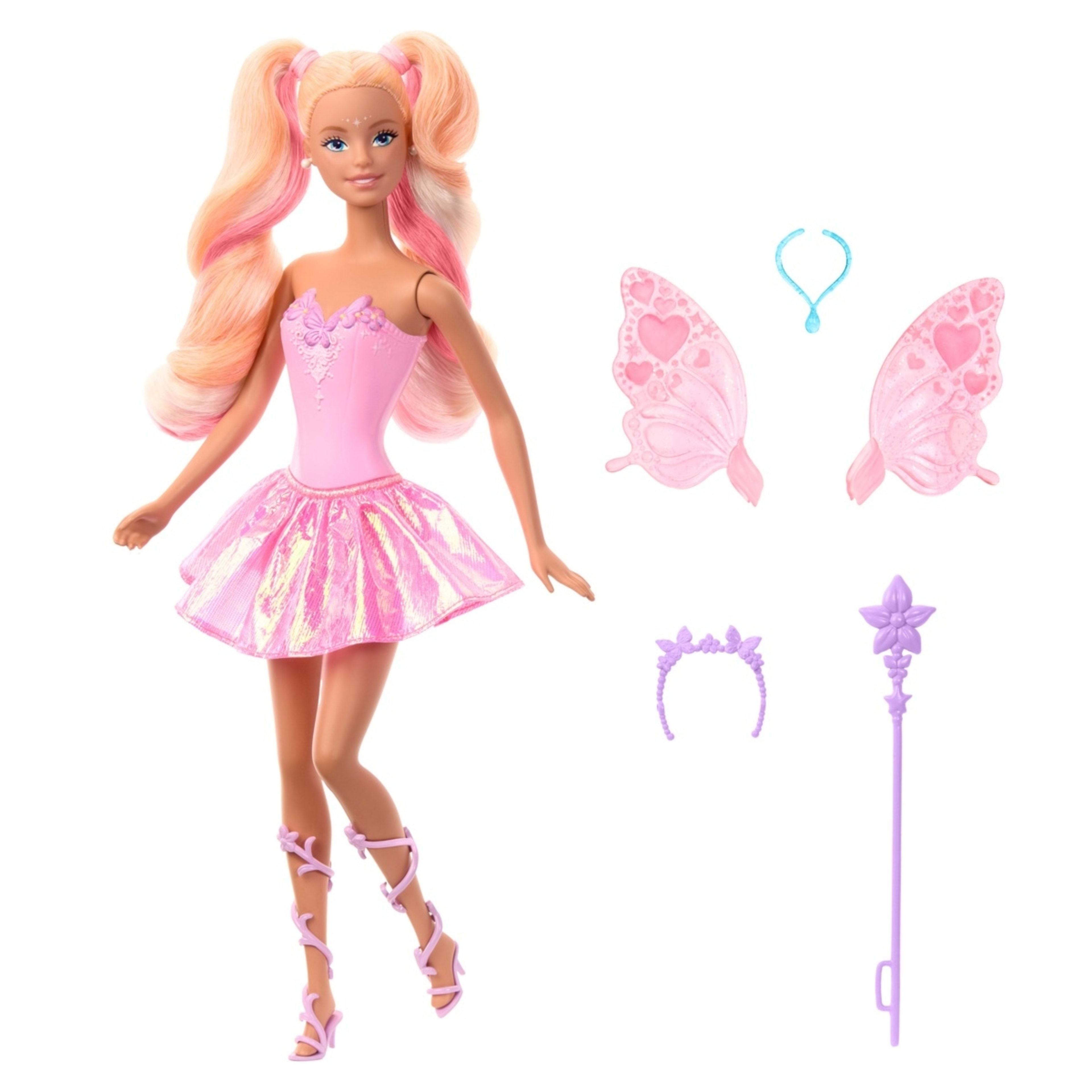 2 Barbie Fantasy Fairy Doll with Color Change Wings, 2 of 7