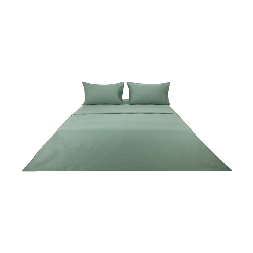 500 Thread Count Australian Grown Cotton Sheet Set Queen Bed, Sage