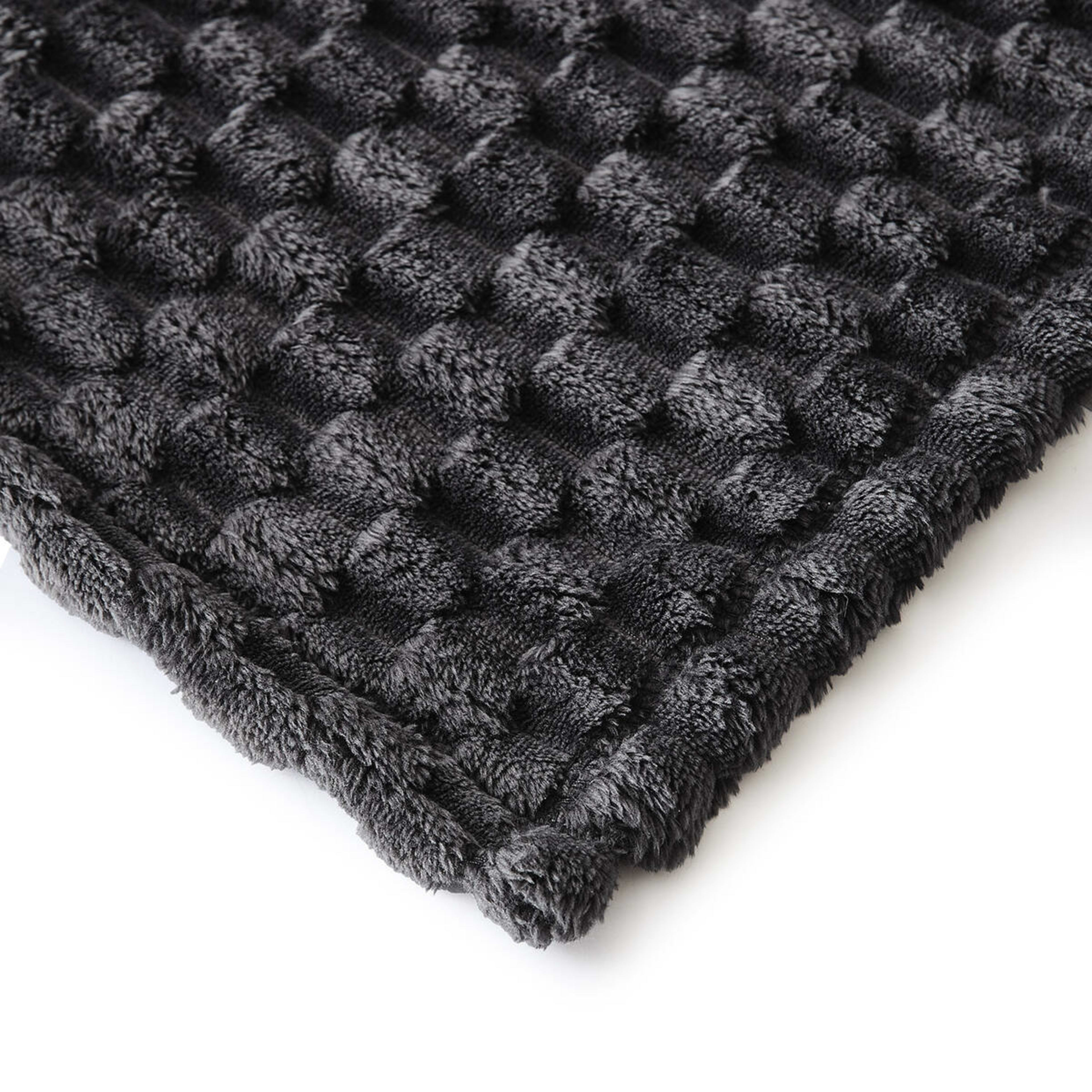 5 Soft Jacquard Blanket - Double/Queen Bed, Charcoal, 5 of 6