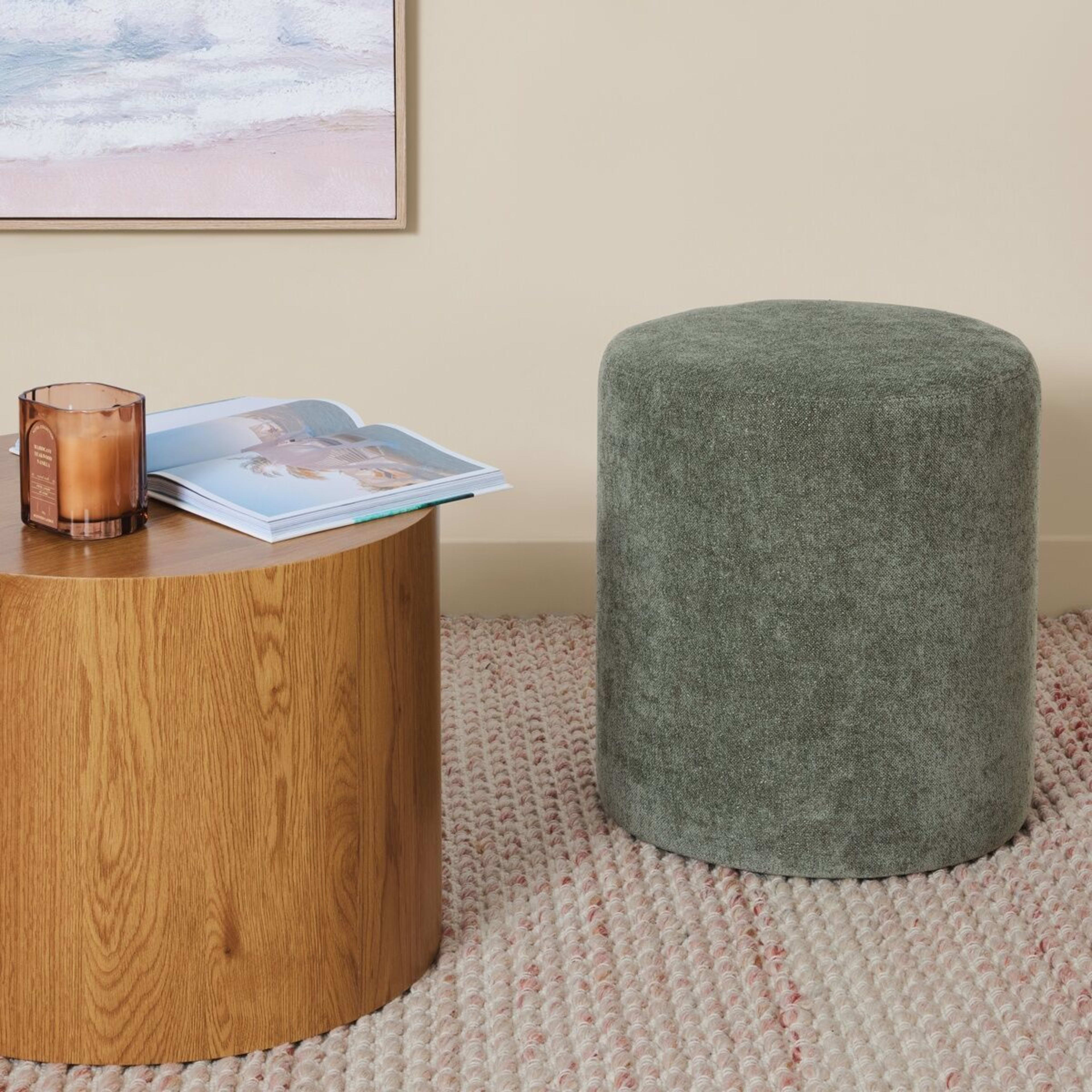 1 Chenille Ottoman