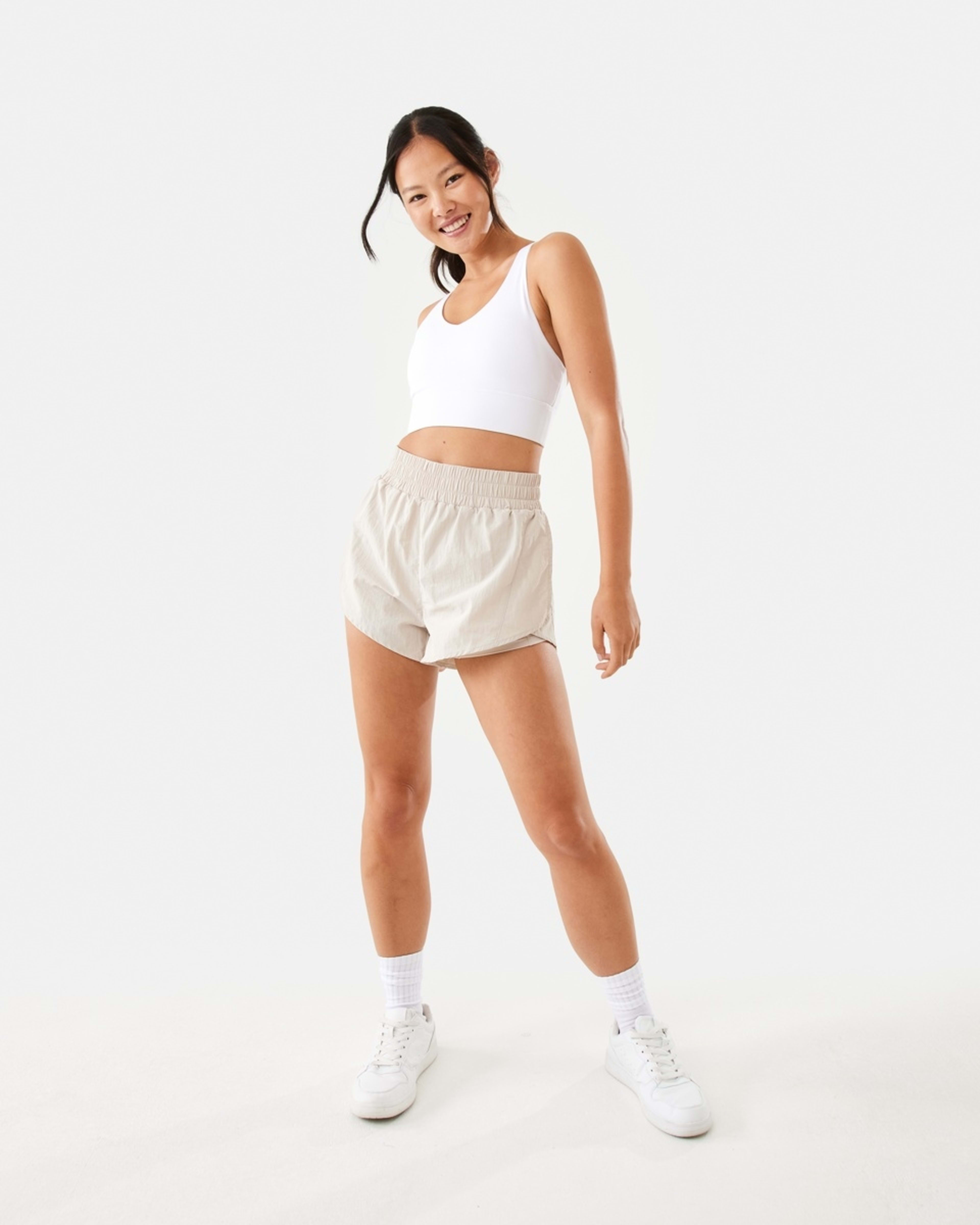 2 Active Womens Ultrasoft Strappy Crop Top White, 2 of 8