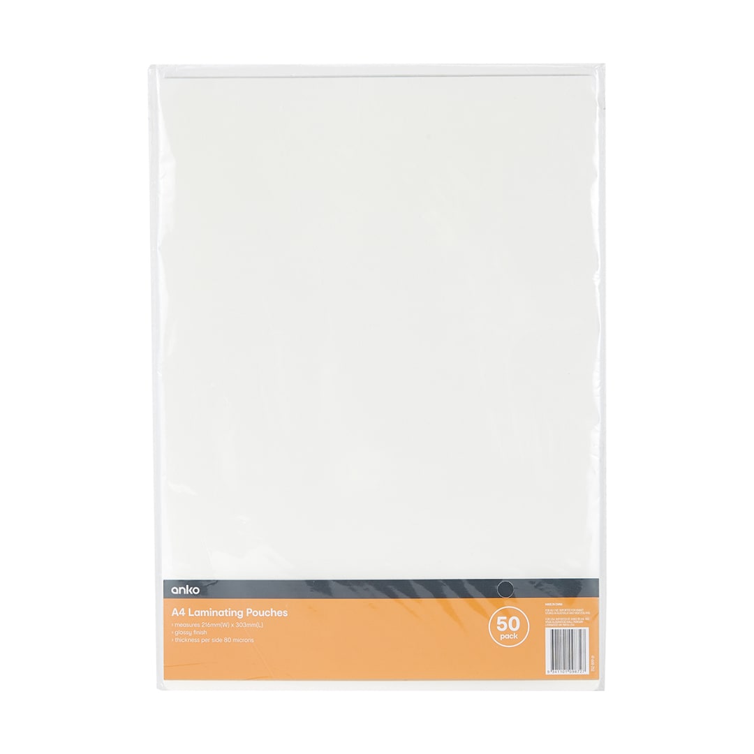 50 Pack A4 Laminating Pouches Kmart