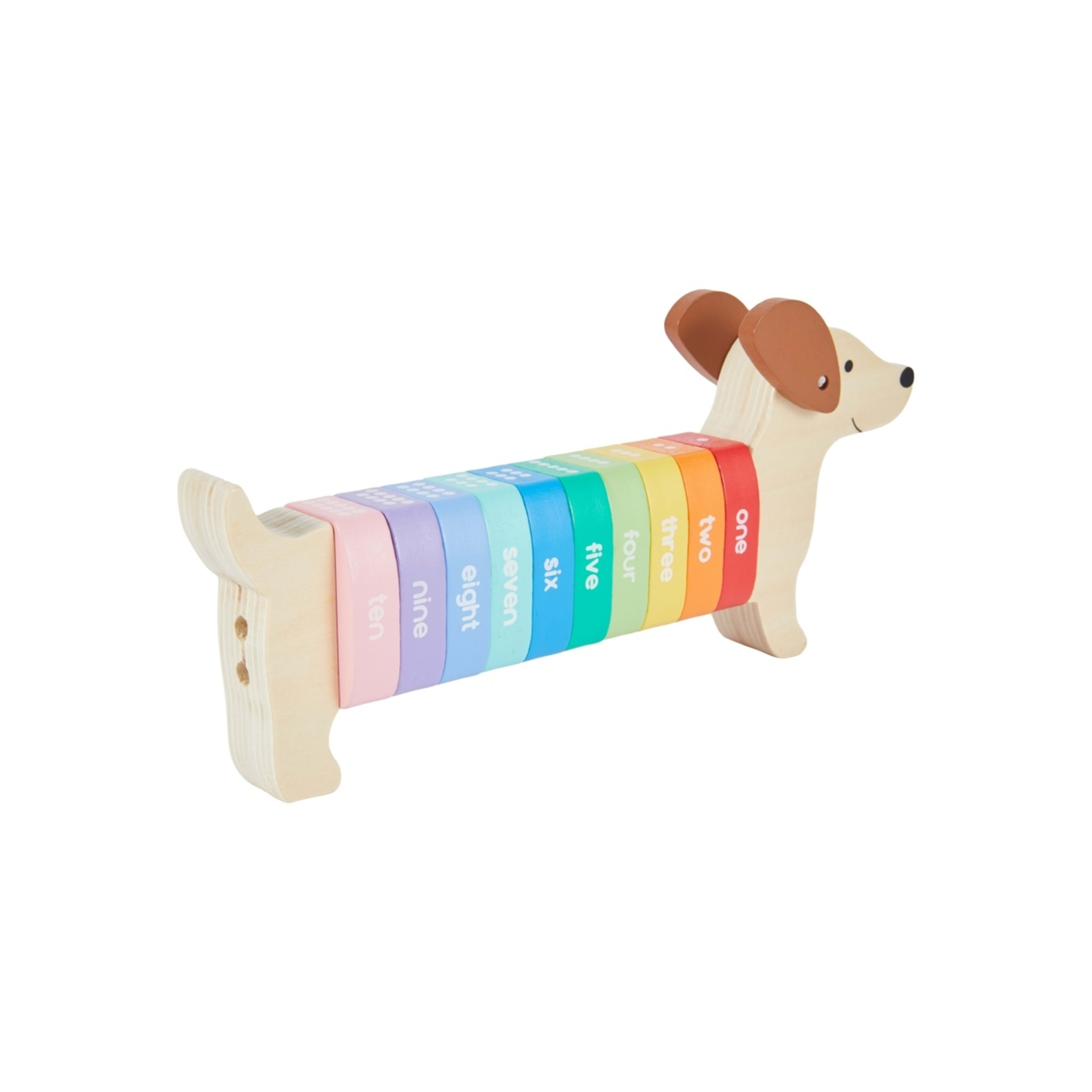 4 Wooden Play Count and Stack Dog, 4 of 8