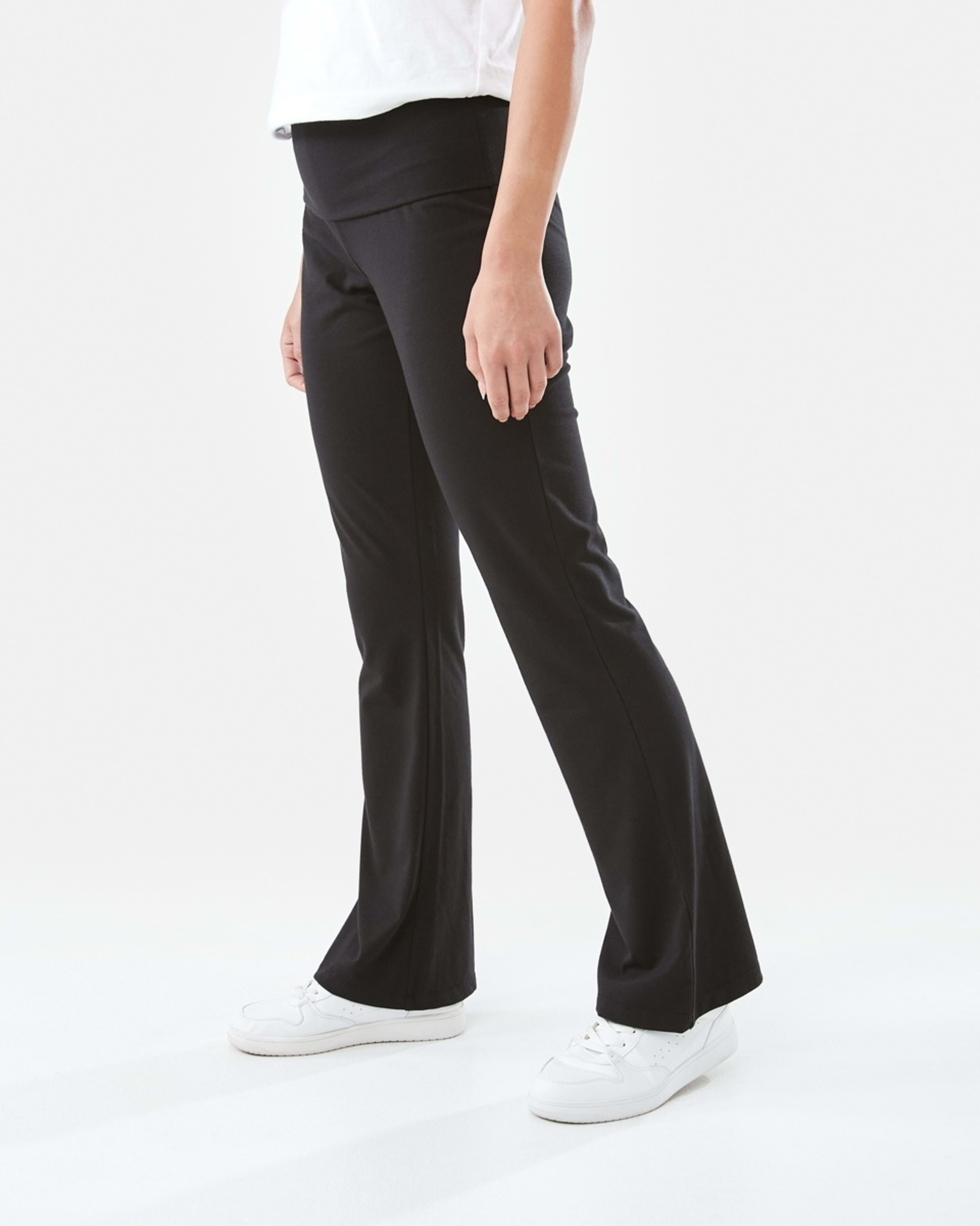 2 Fold Down Flare Pants BLACK, 2 of 4