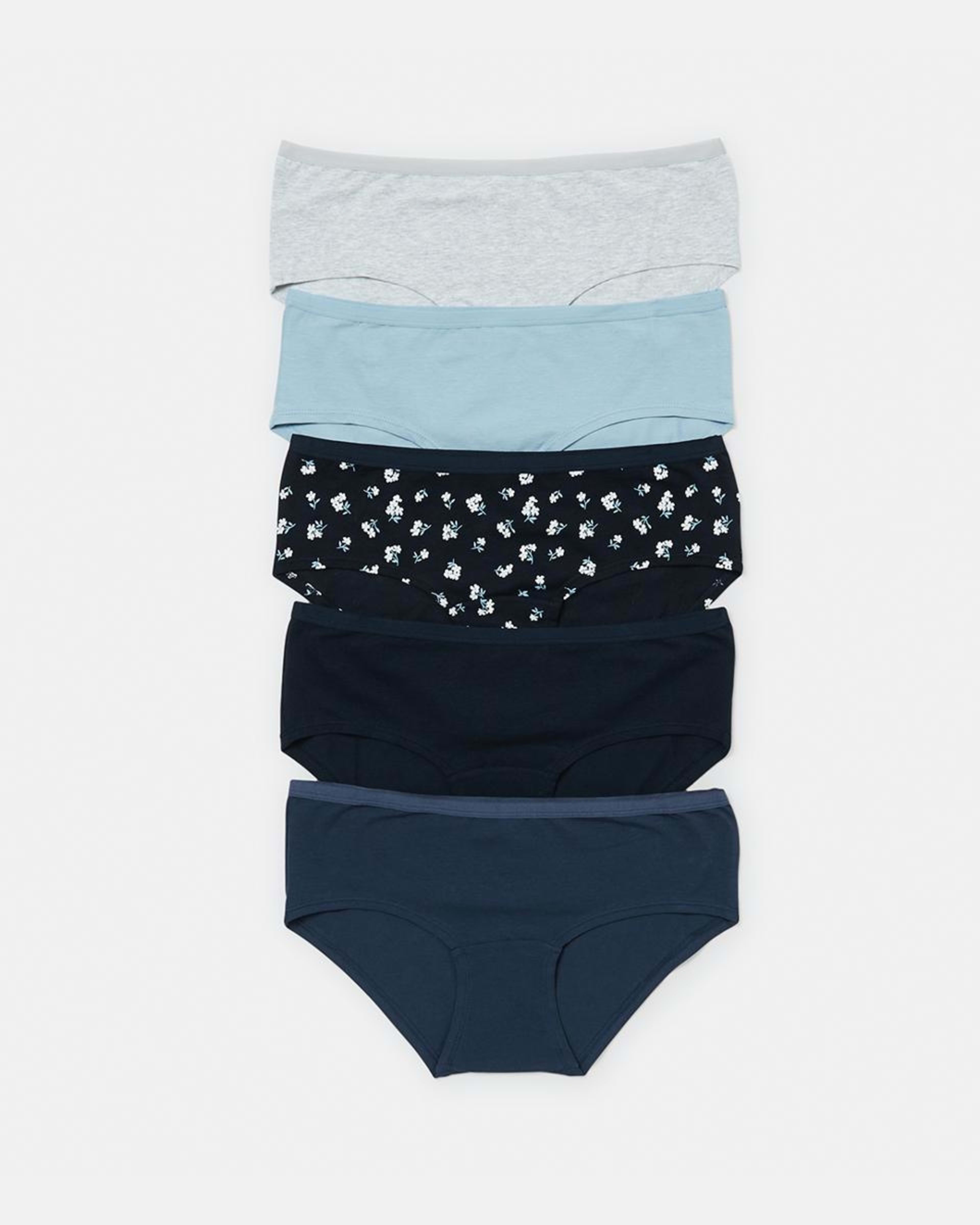 1 5 Pack Cotton Stretch Boyleg Briefs Little Flr, 1 of 10