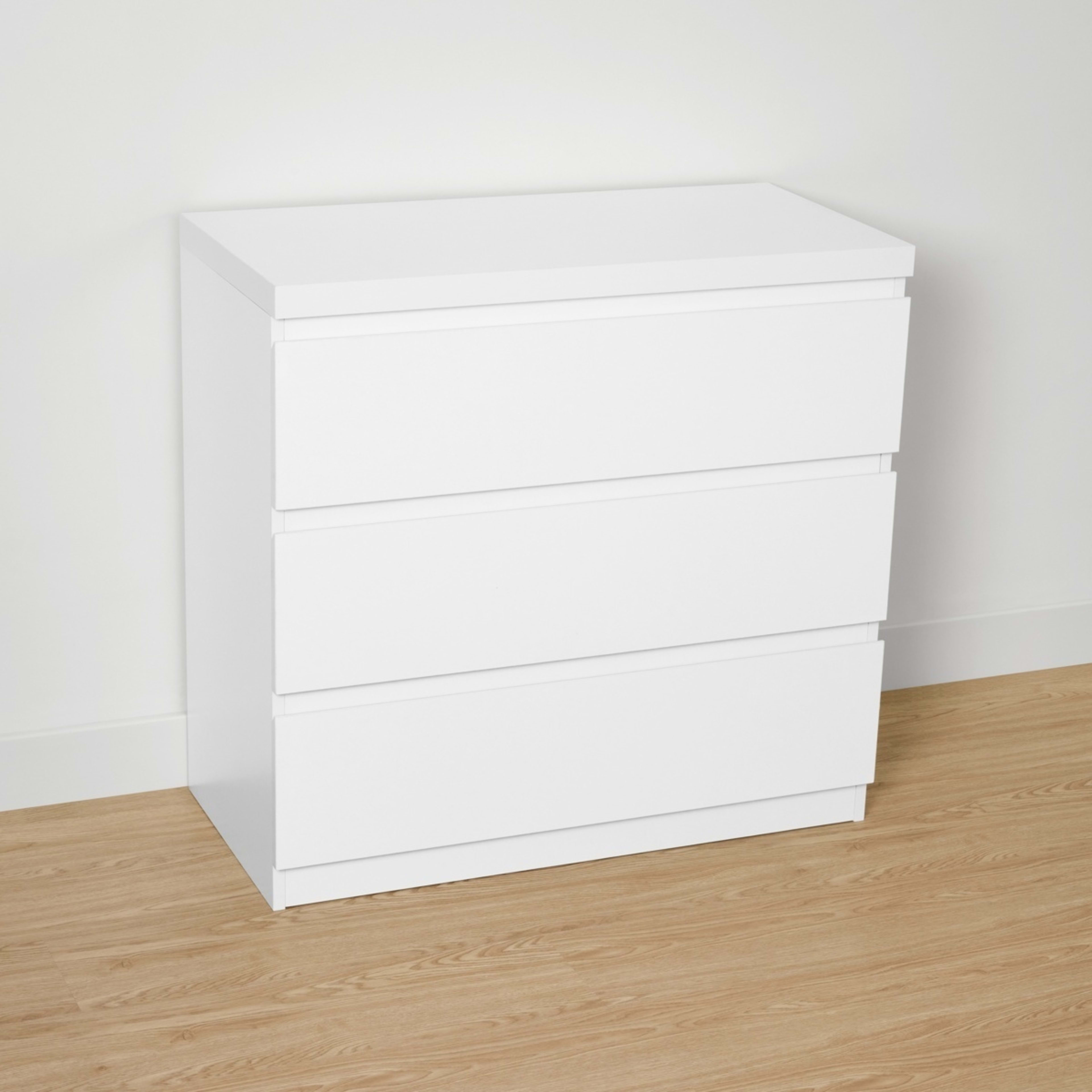 6 3 Drawer Unit - White, 6 of 11