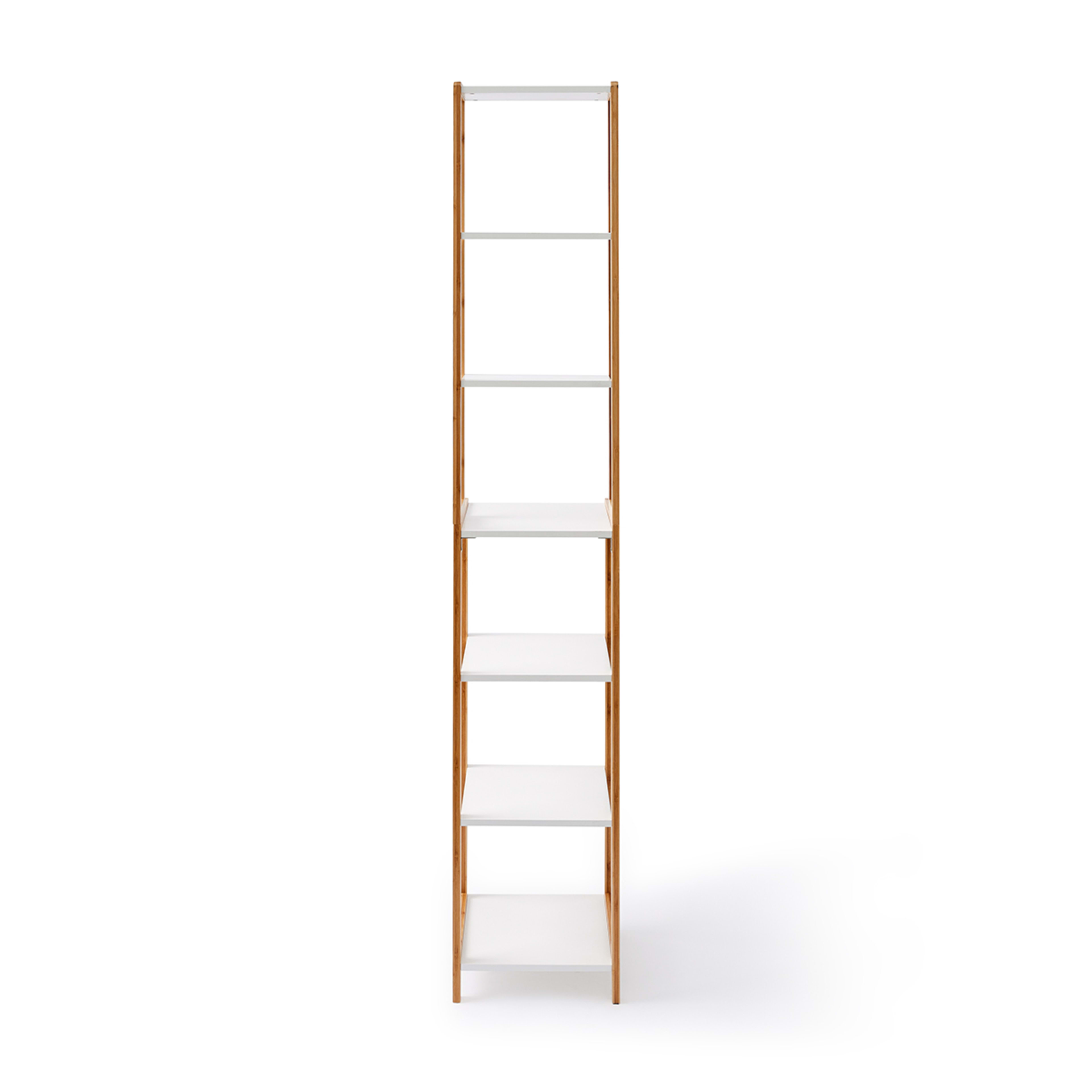 9 Bamboo and White 7 Tier Shelf, 9 of 10
