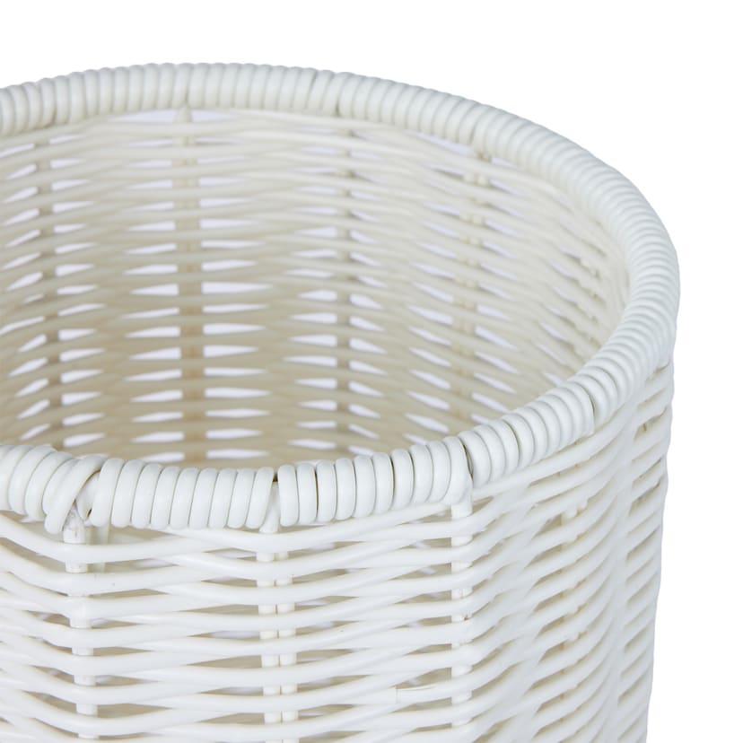 White Rattan Look Toilet Roll Holder Kmart