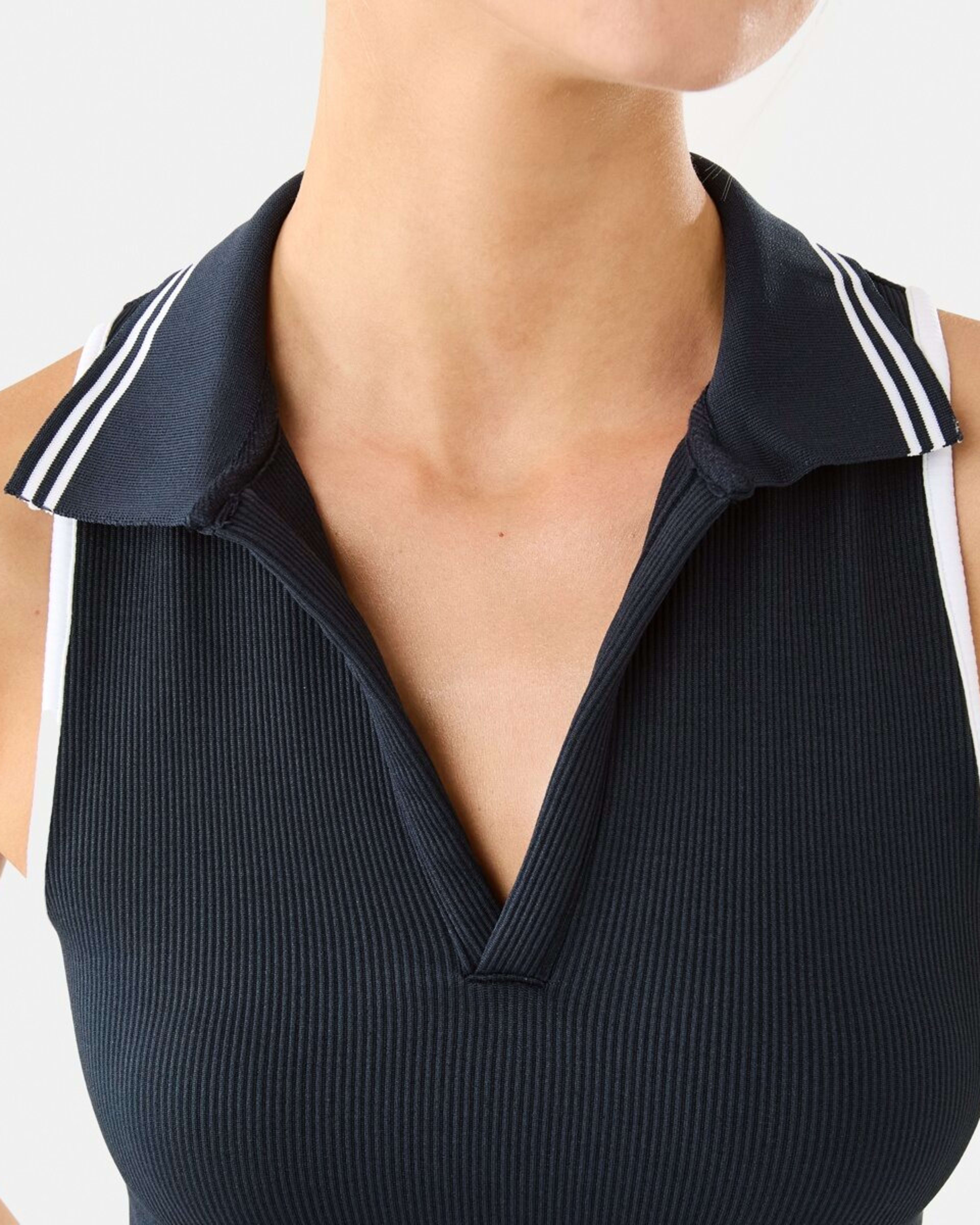 6 Active Womens Collared Tennis Mini Dress Shade Navy, 6 of 6