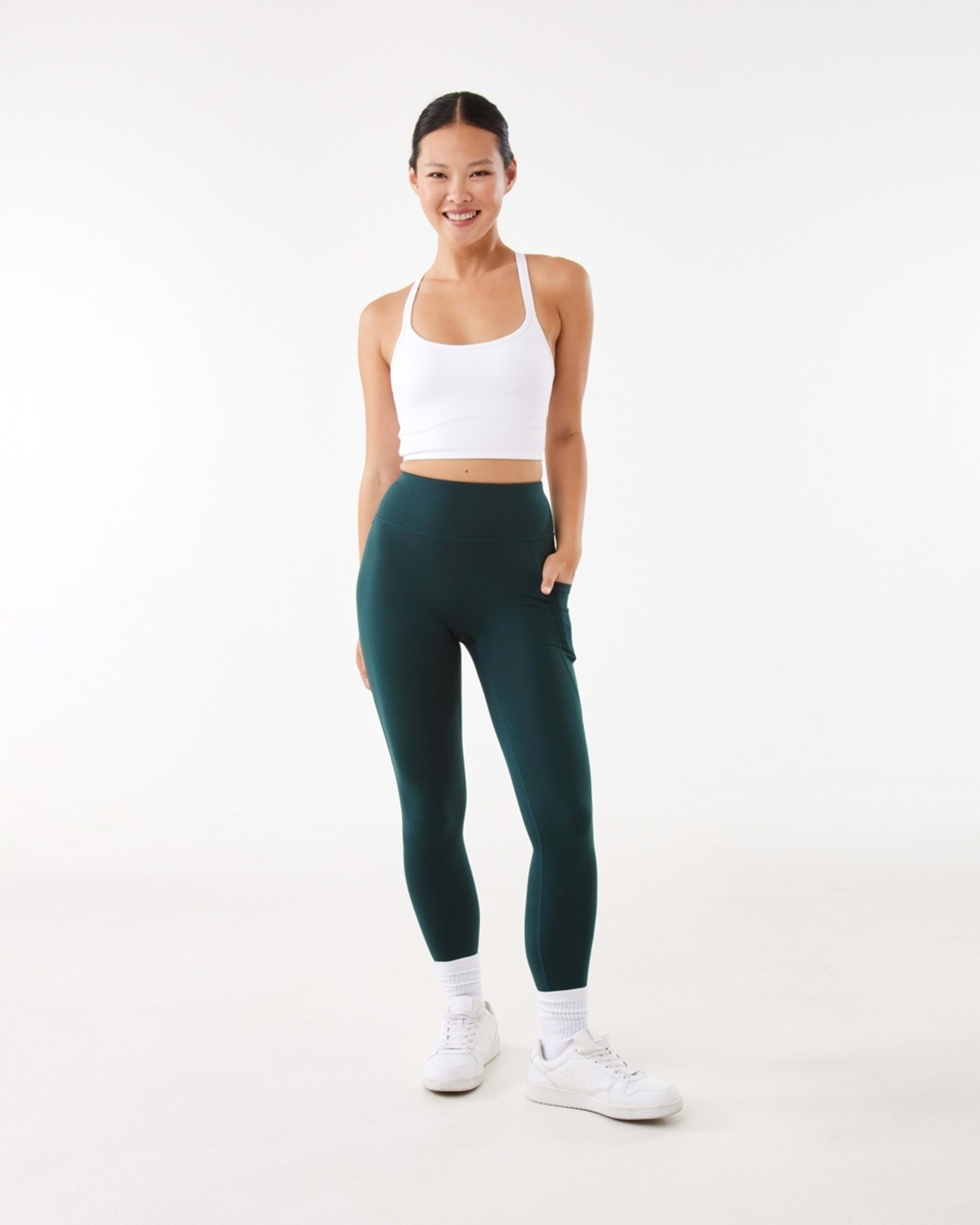 2 Active Womens Moulded Crop Top WHITE, 2 of 10