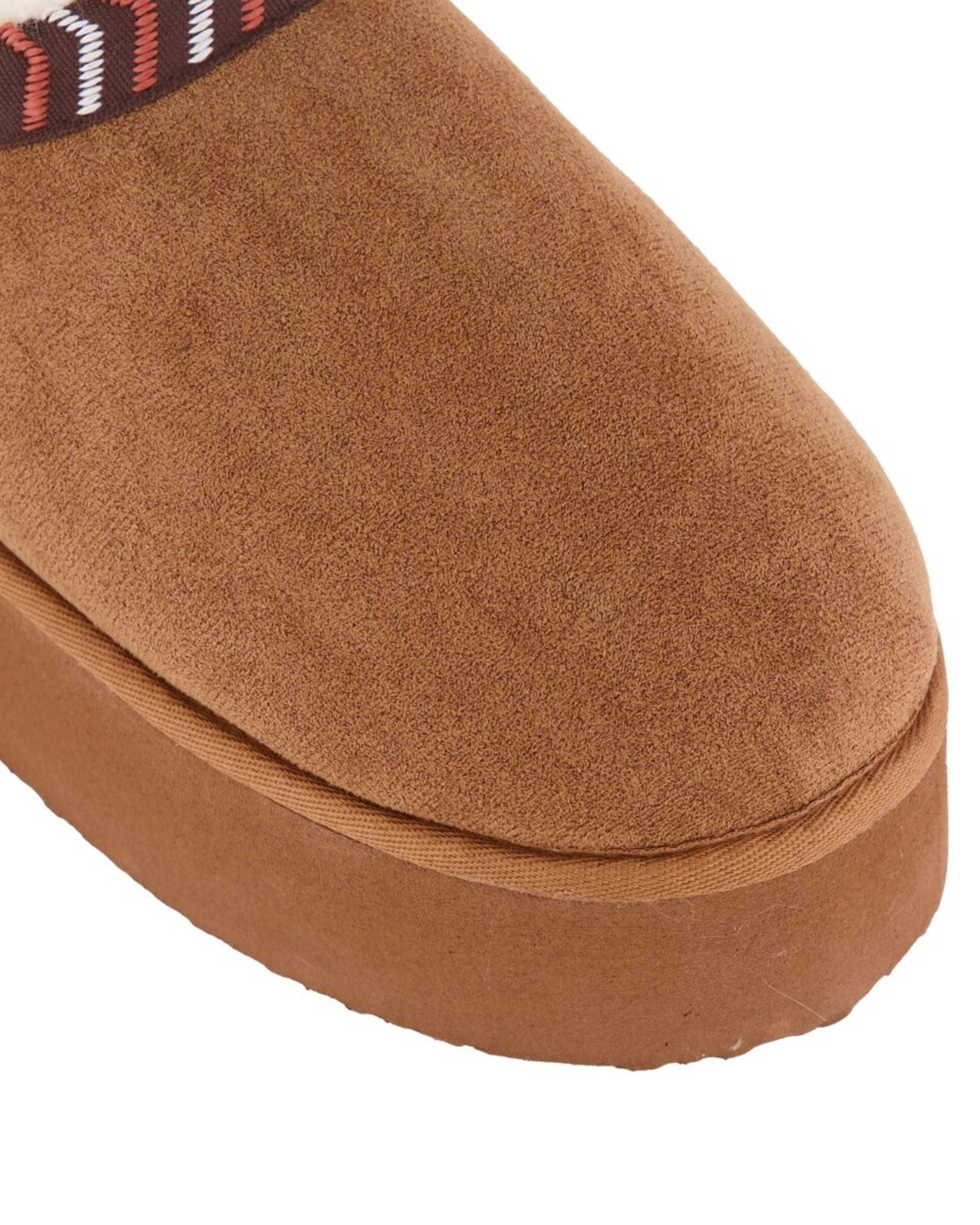 3 Scuff Platform Trim Slippers Chestnut, 3 of 3