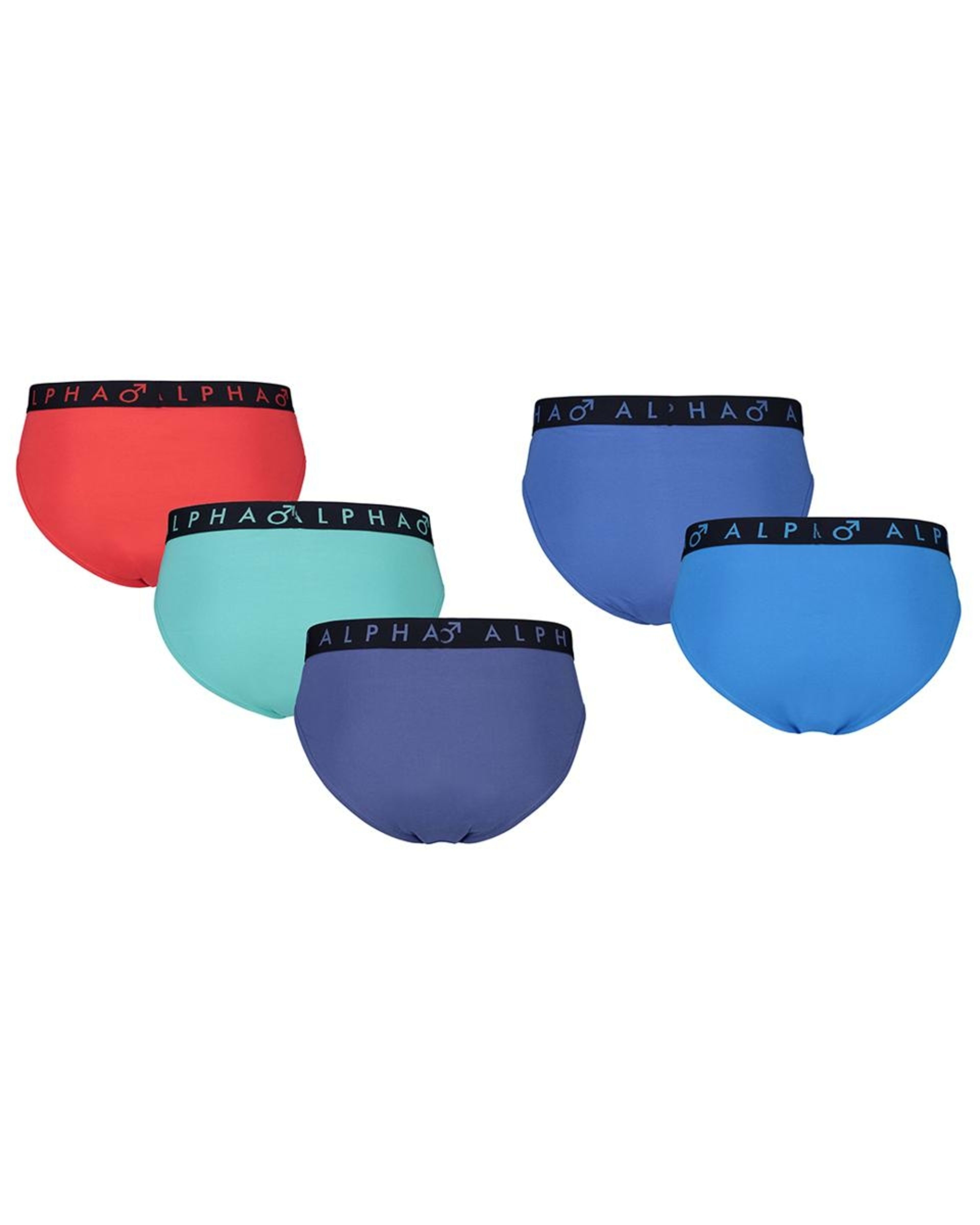2 5 Pack Attached Elastic Hipster Briefs PRIMARY MULTI, 2 of 10