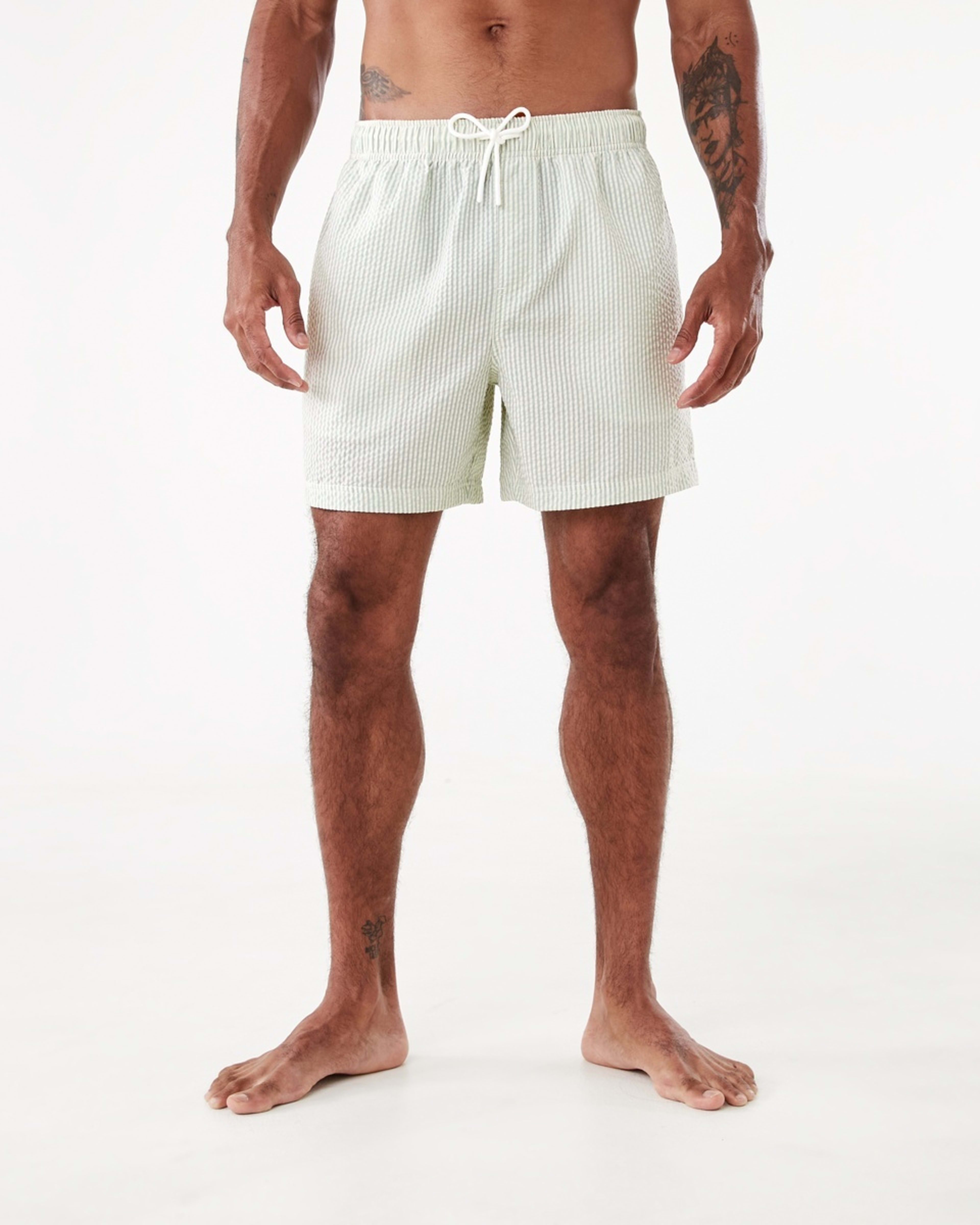 7 Seersucker Boardshorts Grn Strp, 7 of 7