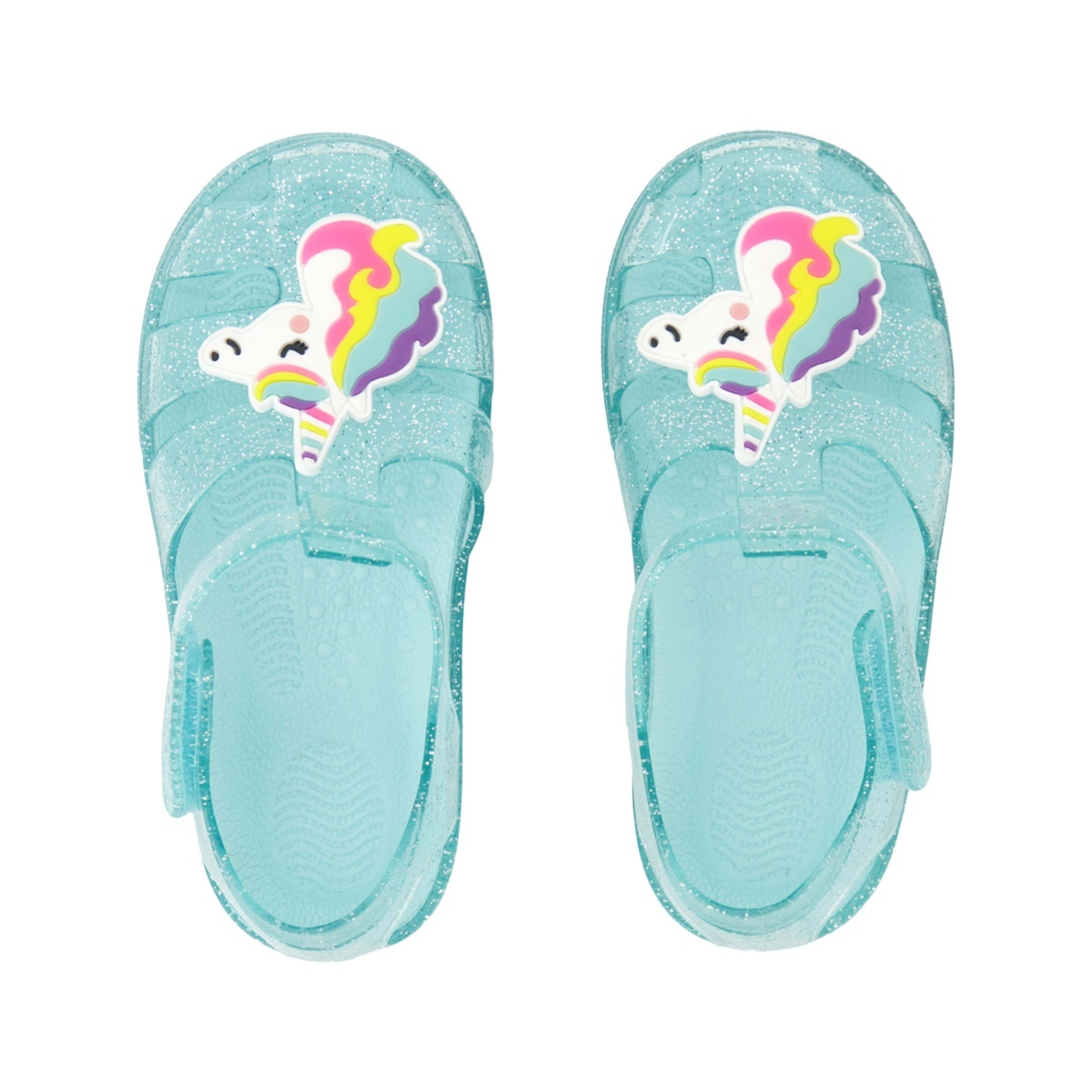 3 Junior Jelly Sandals Aruba Blue, 3 of 4