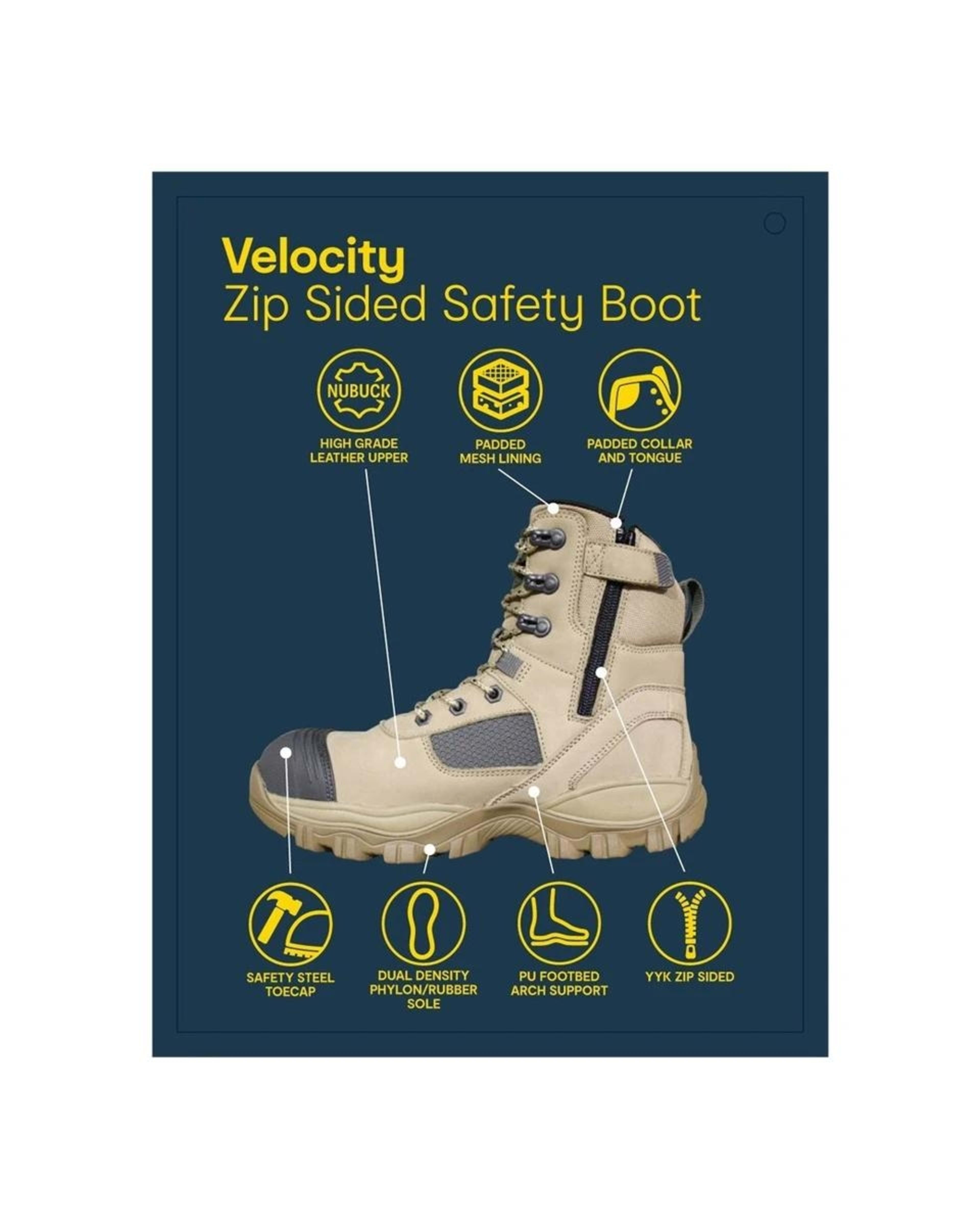 2 Side Zip Work Boot SANDSTORM, 2 of 3