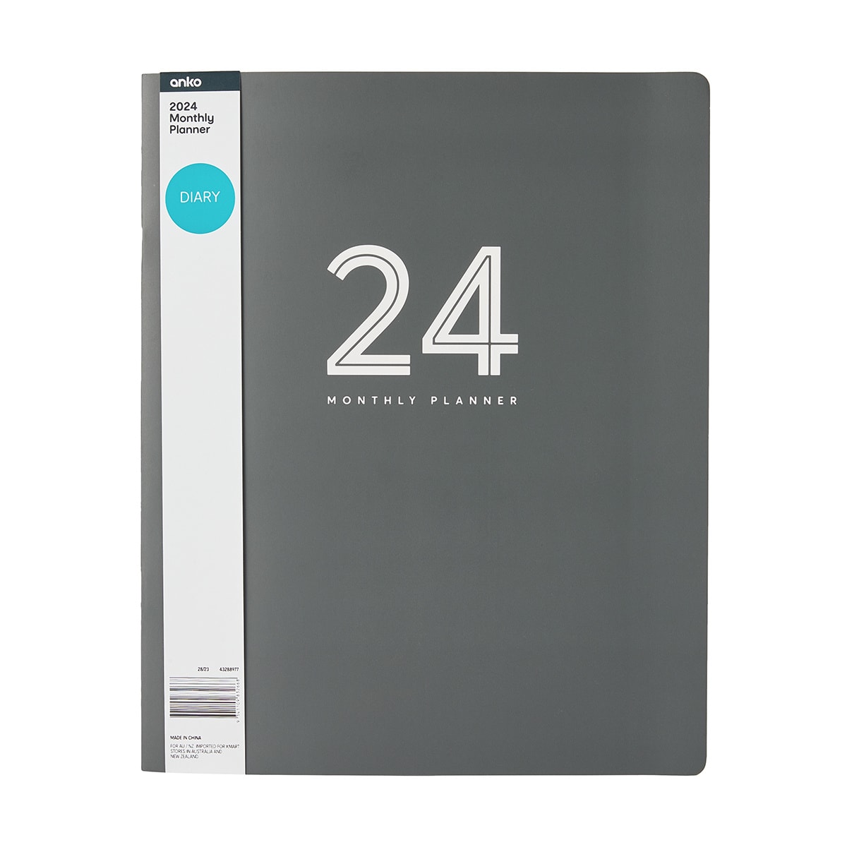 2024 Monthly Planner Grey Kmart